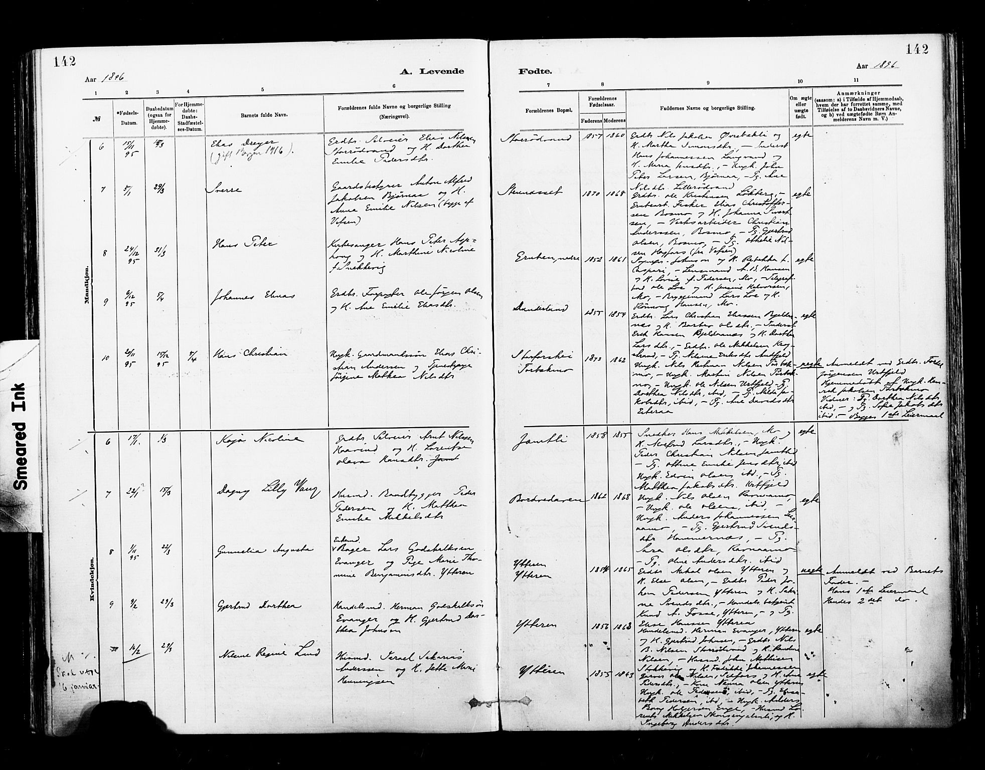 Ministerialprotokoller, klokkerbøker og fødselsregistre - Nordland, AV/SAT-A-1459/827/L0400: Parish register (official) no. 827A12, 1883-1903, p. 142