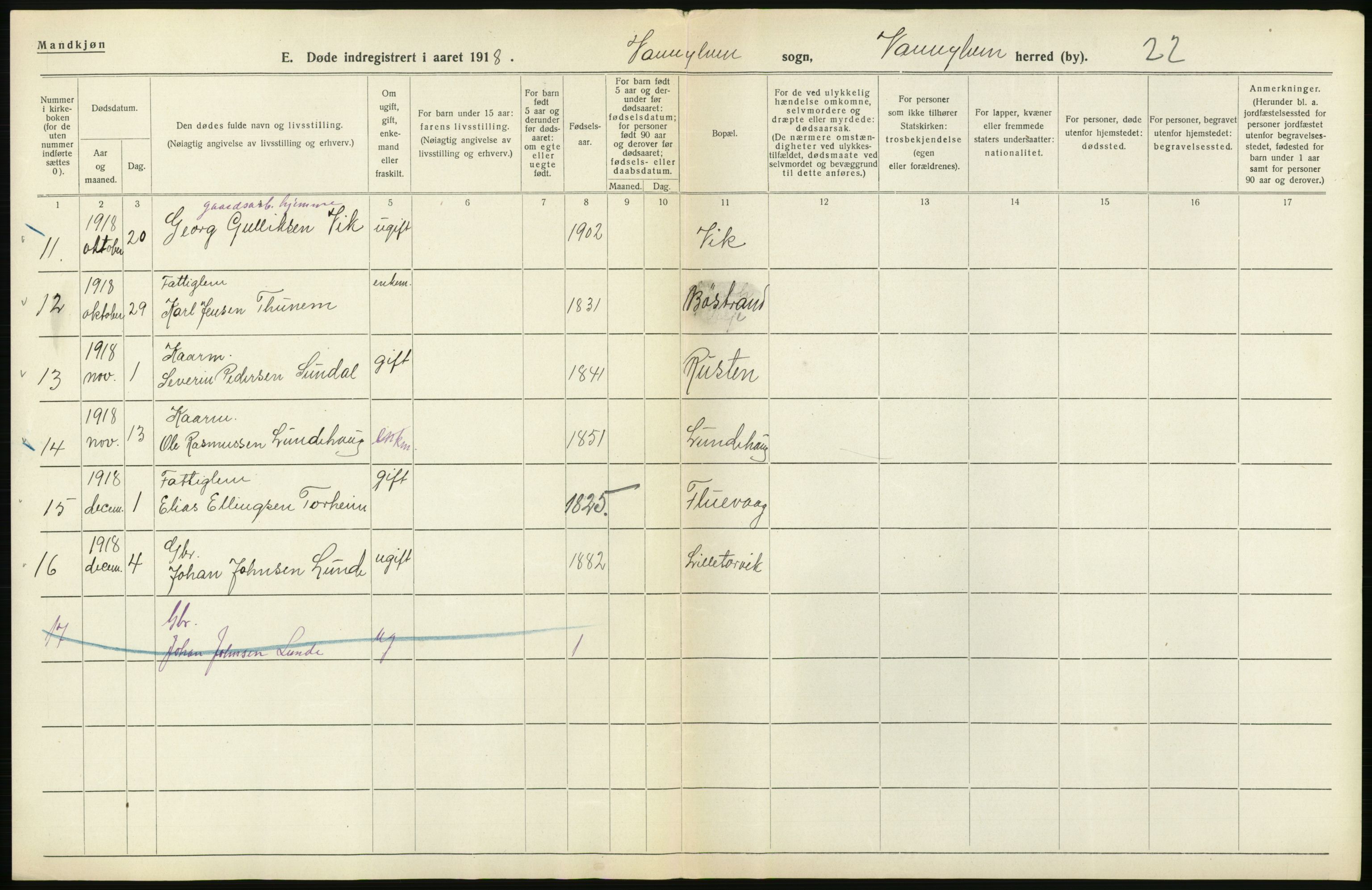 Statistisk sentralbyrå, Sosiodemografiske emner, Befolkning, RA/S-2228/D/Df/Dfb/Dfbh/L0045: Møre fylke: Døde. Bygder og byer., 1918, p. 386