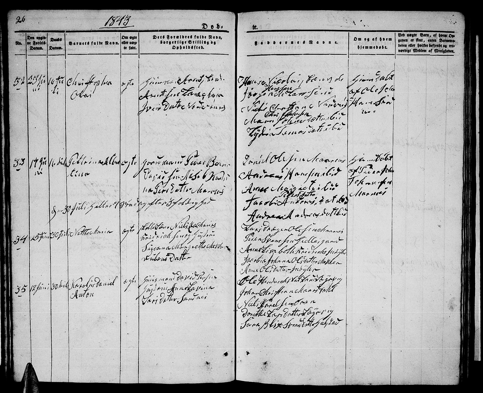 Ministerialprotokoller, klokkerbøker og fødselsregistre - Nordland, AV/SAT-A-1459/805/L0106: Parish register (copy) no. 805C02, 1841-1861, p. 26