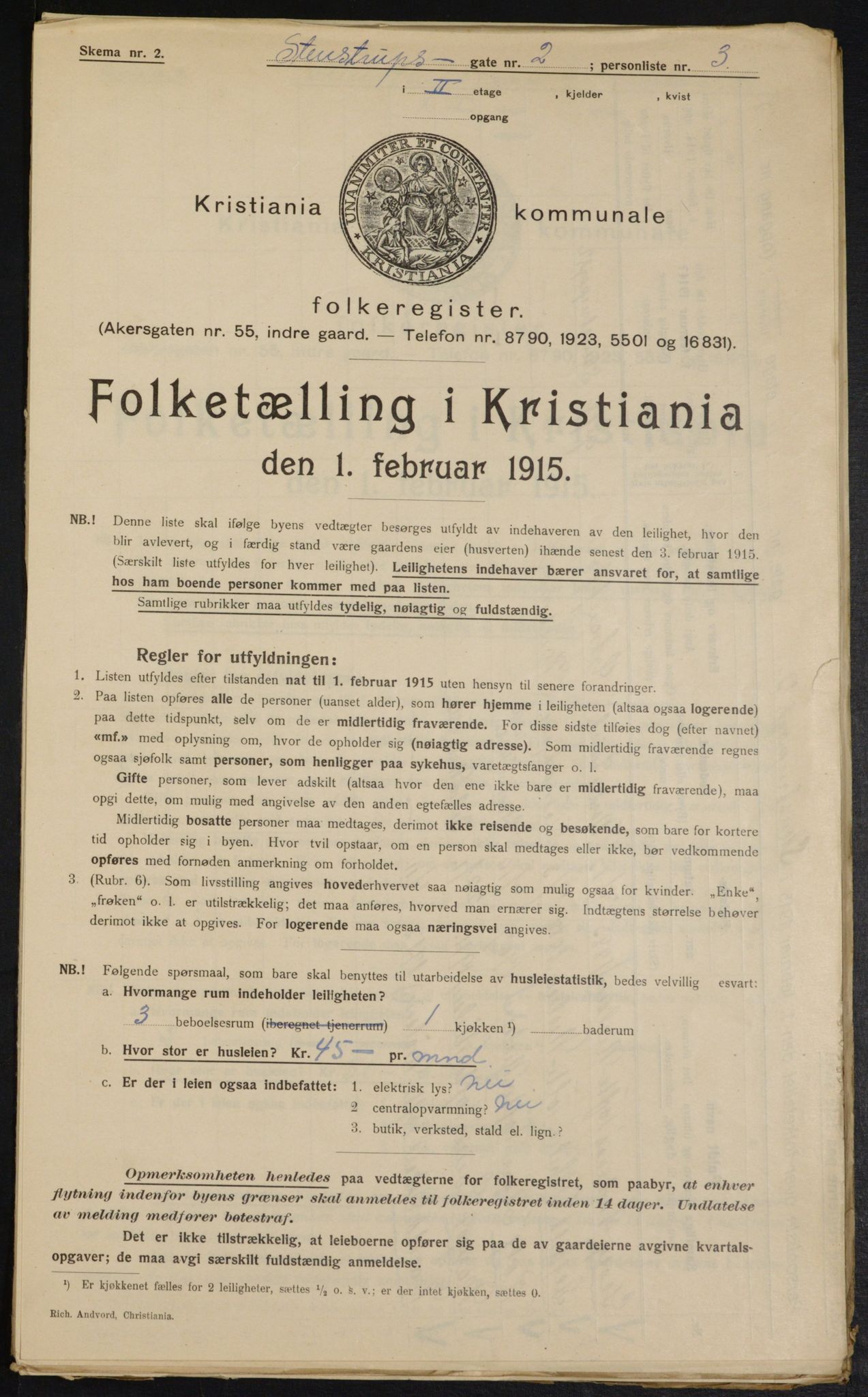 OBA, Municipal Census 1915 for Kristiania, 1915, p. 100816