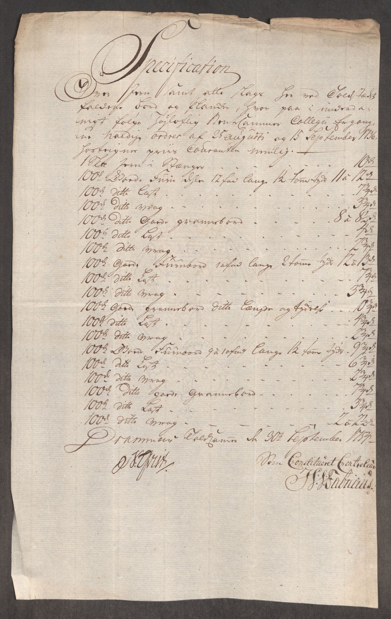 Rentekammeret inntil 1814, Realistisk ordnet avdeling, AV/RA-EA-4070/Oe/L0005: [Ø1]: Priskuranter, 1753-1757, p. 232