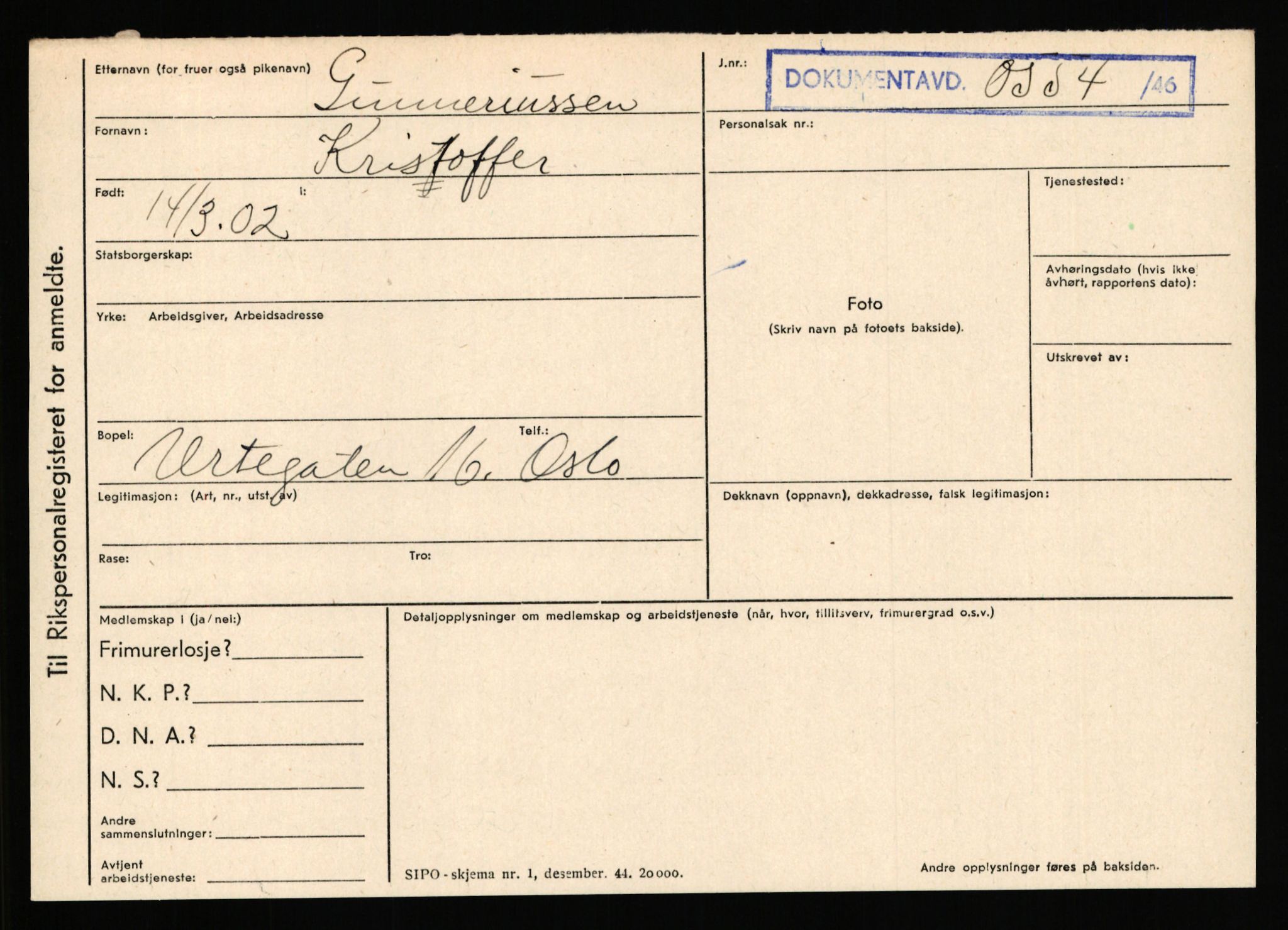 Statspolitiet - Hovedkontoret / Osloavdelingen, AV/RA-S-1329/C/Ca/L0005: Furali - Hamula, 1943-1945, p. 2869