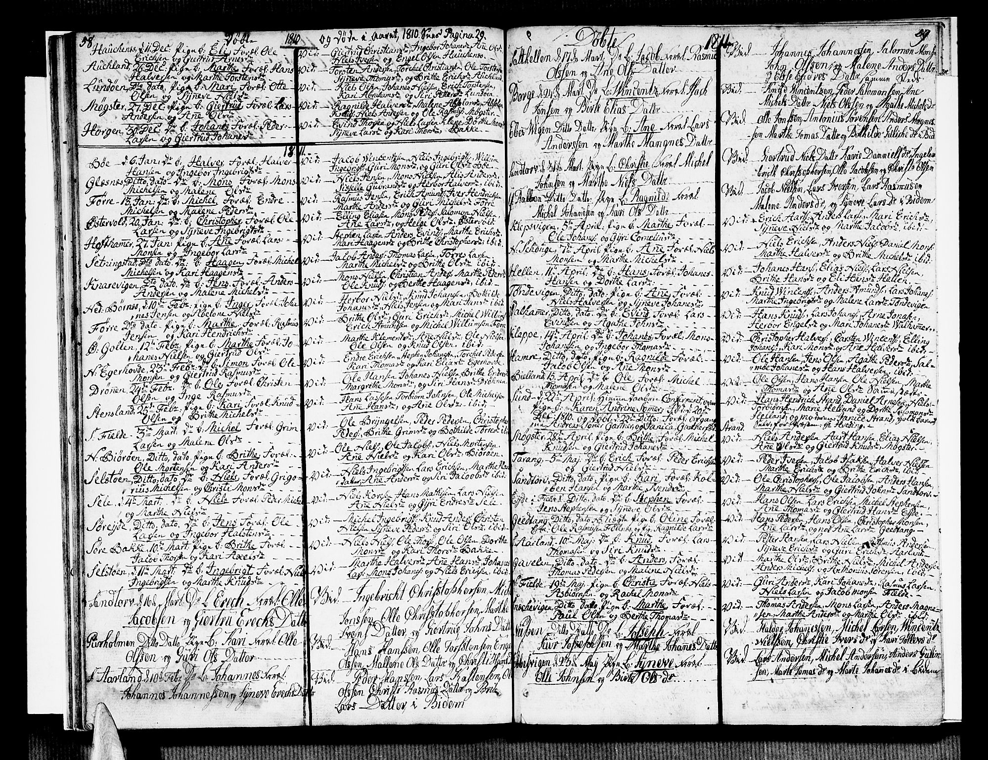 Sund sokneprestembete, AV/SAB-A-99930: Parish register (official) no. A 10, 1804-1818, p. 58-59