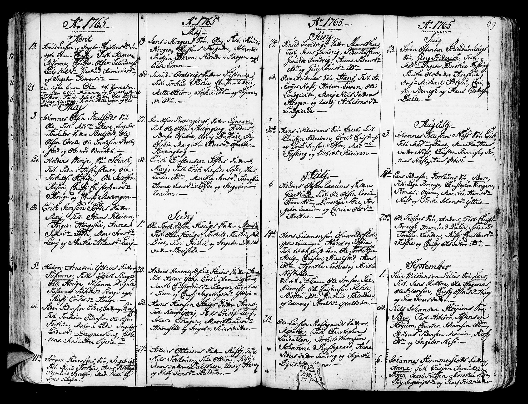 Luster sokneprestembete, SAB/A-81101/H/Haa/Haaa/L0001: Parish register (official) no. A 1, 1731-1803, p. 69