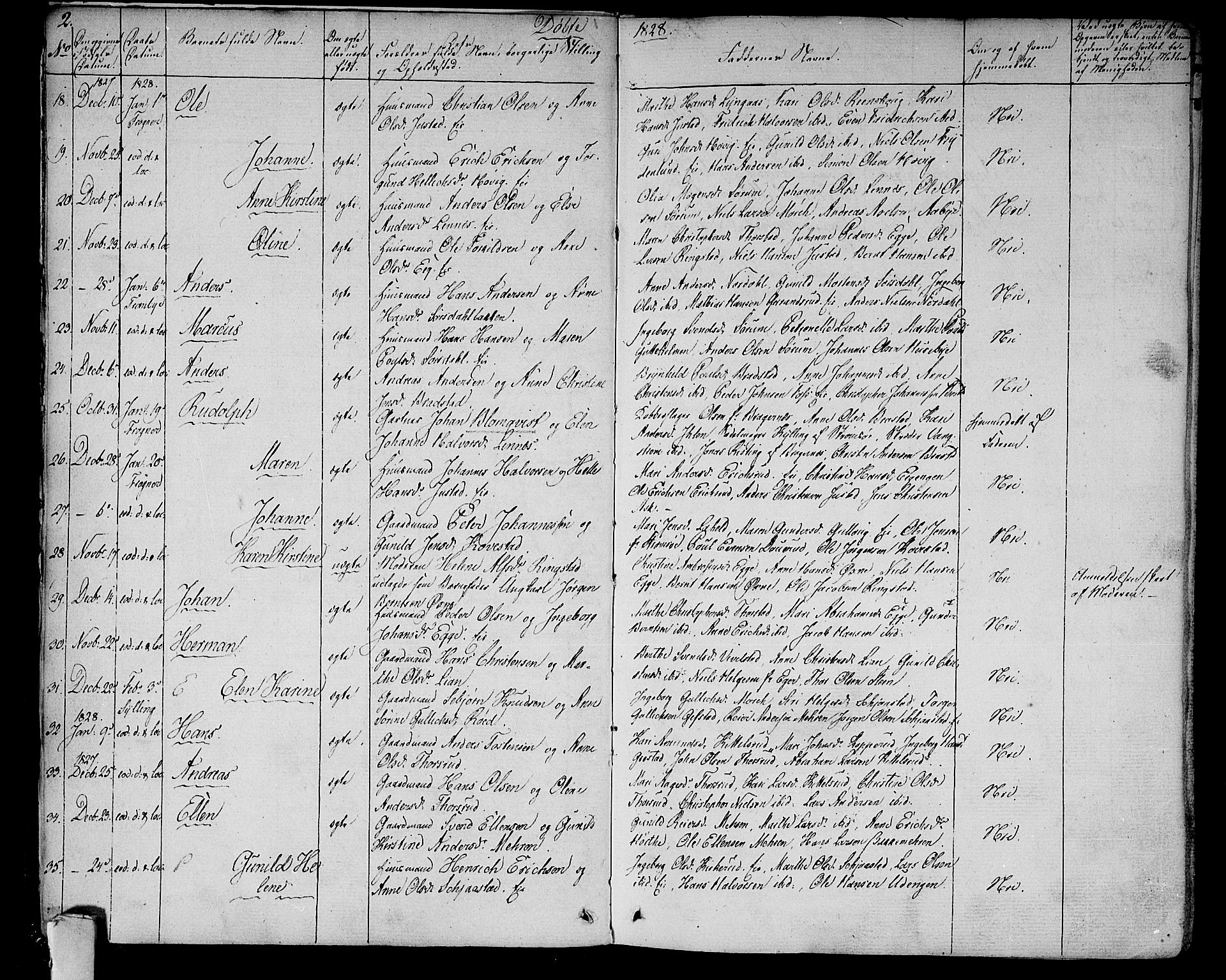 Lier kirkebøker, AV/SAKO-A-230/F/Fa/L0010: Parish register (official) no. I 10, 1827-1843, p. 2