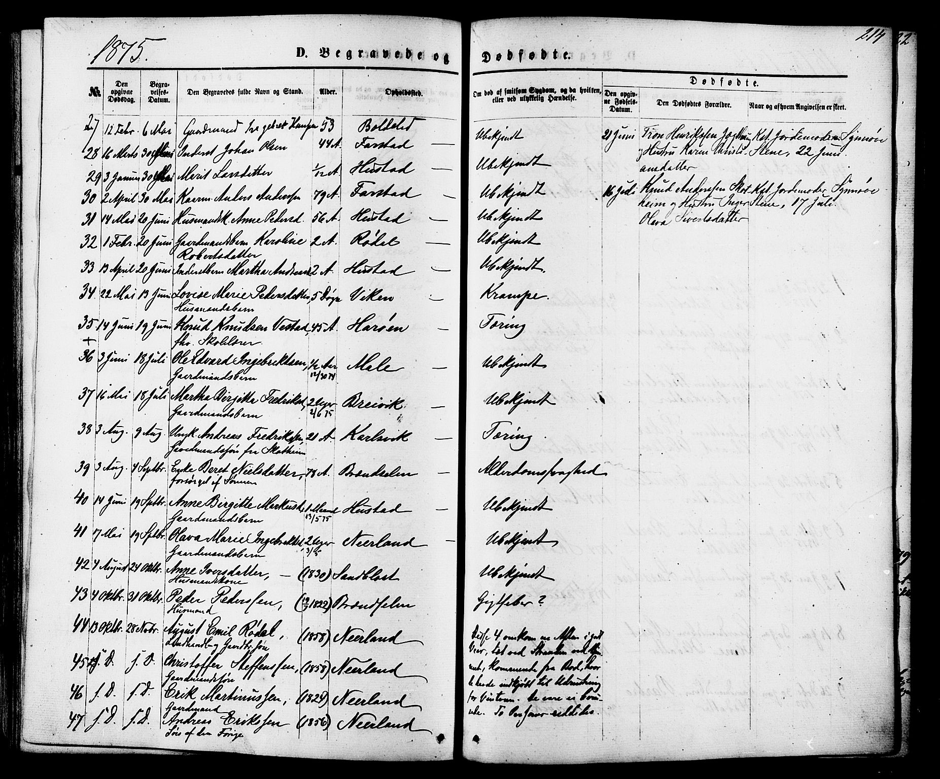 Ministerialprotokoller, klokkerbøker og fødselsregistre - Møre og Romsdal, AV/SAT-A-1454/566/L0768: Parish register (official) no. 566A07, 1869-1881, p. 214