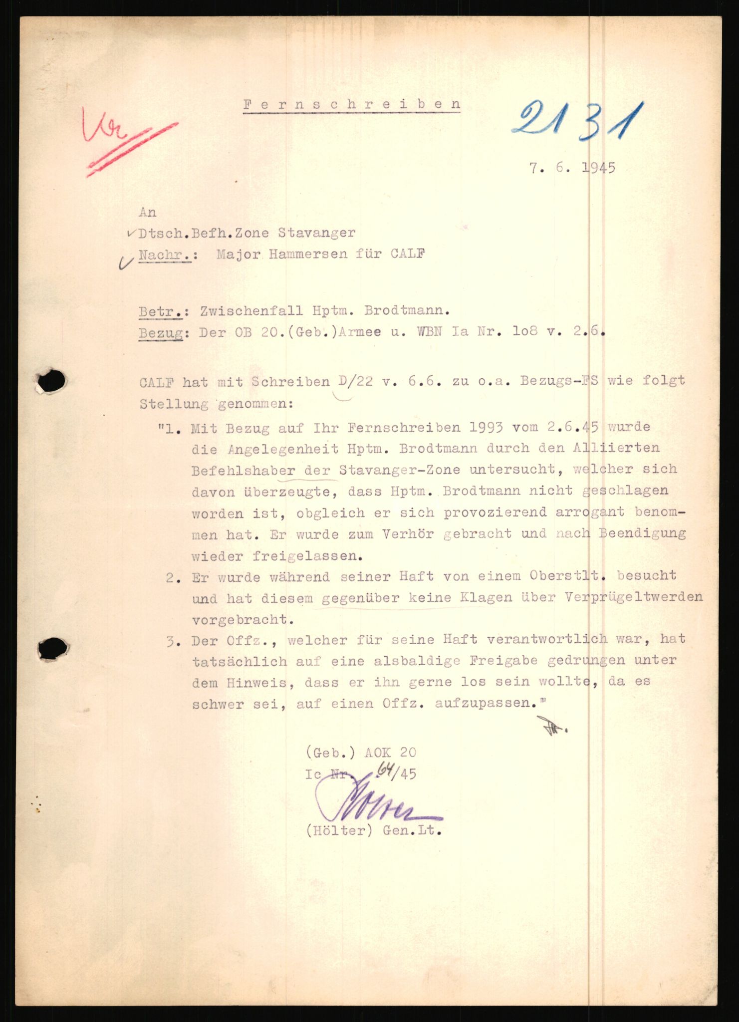 Forsvarets Overkommando. 2 kontor. Arkiv 11.4. Spredte tyske arkivsaker, AV/RA-RAFA-7031/D/Dar/Dara/L0021: Nachrichten des OKW, 1943-1945, p. 156