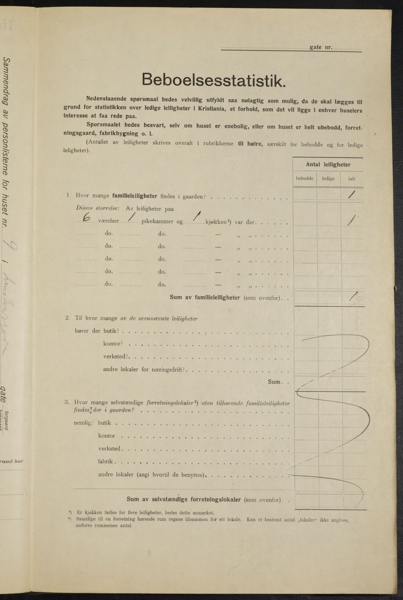 OBA, Municipal Census 1915 for Kristiania, 1915, p. 57273