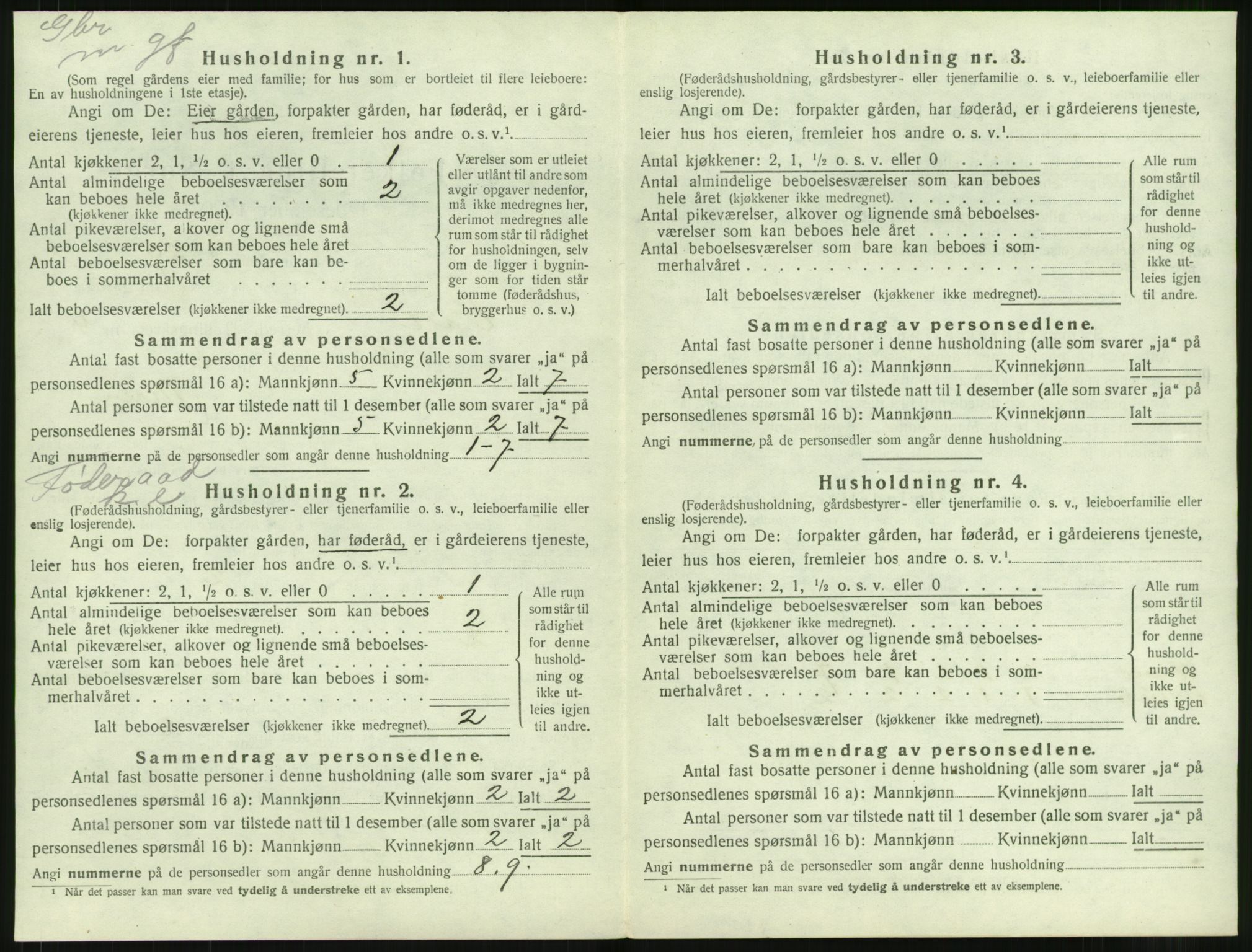 SAT, 1920 census for Voll, 1920, p. 320