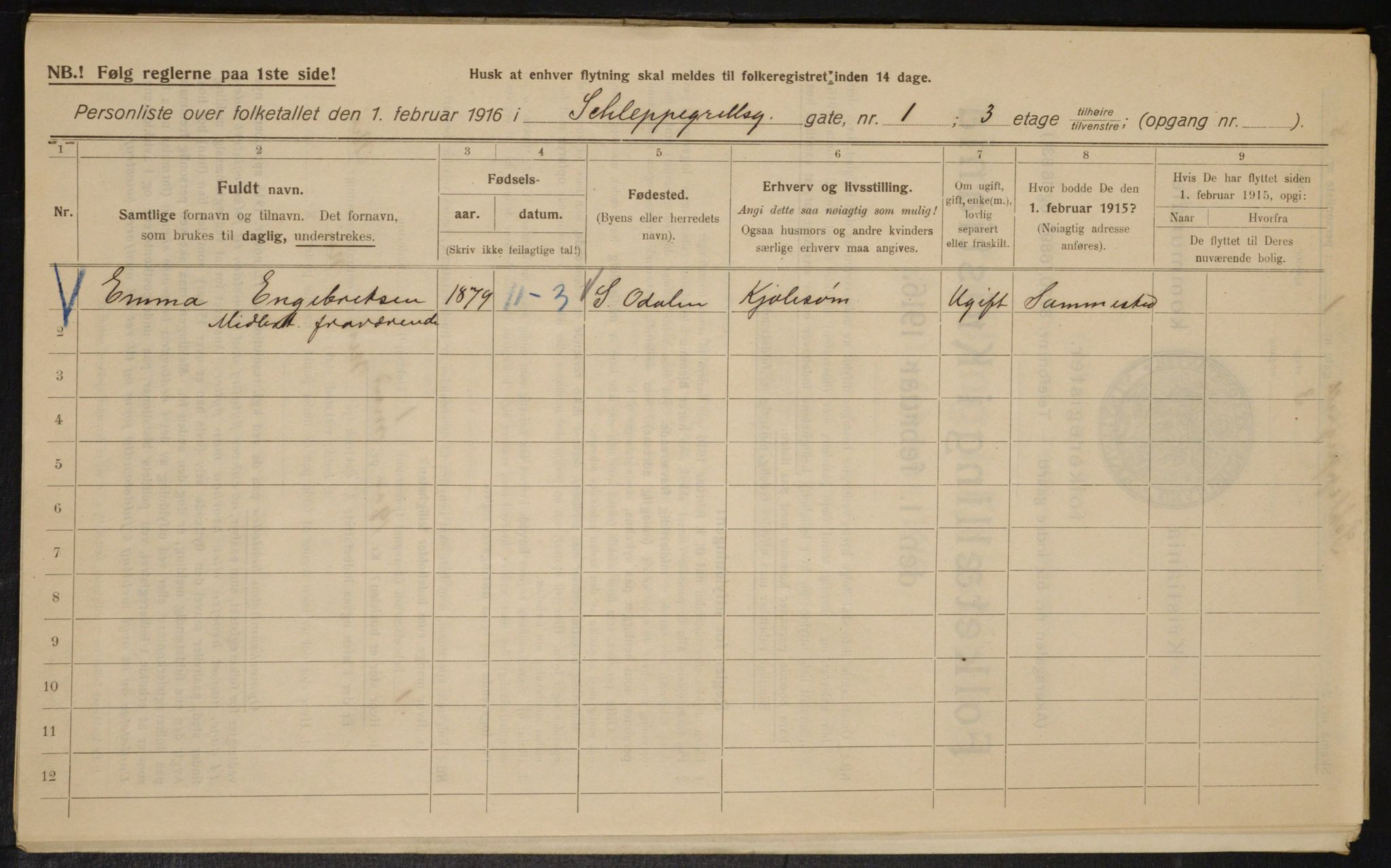 OBA, Municipal Census 1916 for Kristiania, 1916, p. 91766