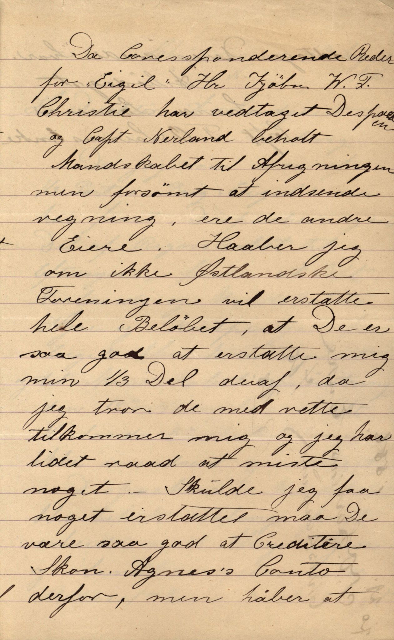 Pa 63 - Østlandske skibsassuranceforening, VEMU/A-1079/G/Ga/L0019/0003: Havaridokumenter / Empress, Eigil, Dato, Jarlen, Valhalla, Ternen, 1885-1886, p. 6