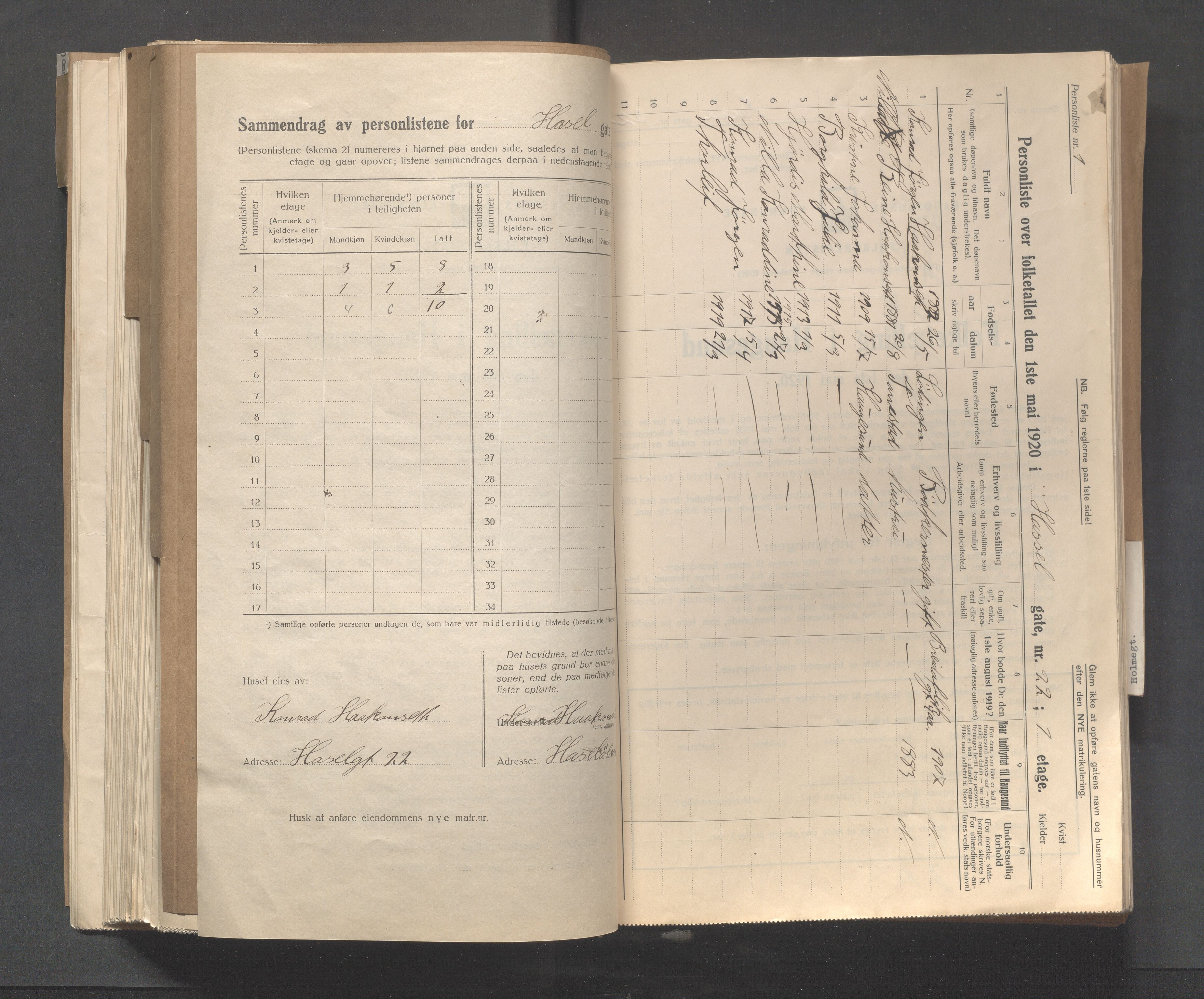 IKAR, Local census 1.5.1920 for Haugesund, 1920, p. 5721