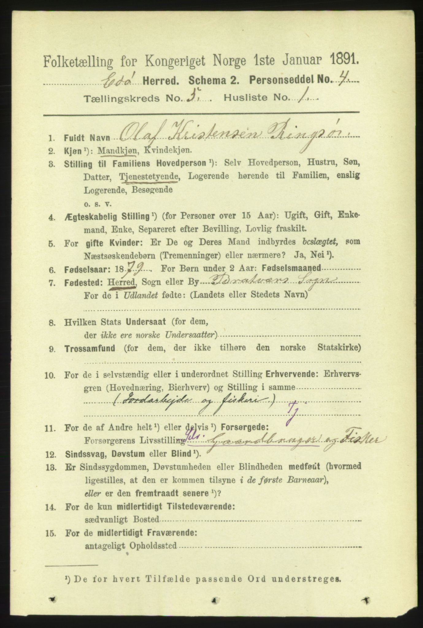 RA, 1891 census for 1573 Edøy, 1891, p. 1198