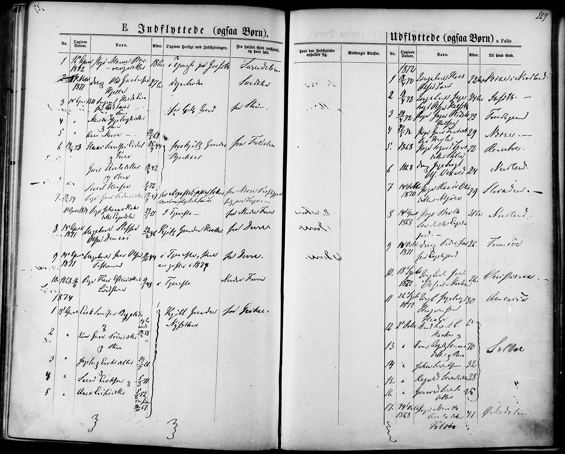 Ministerialprotokoller, klokkerbøker og fødselsregistre - Sør-Trøndelag, SAT/A-1456/678/L0900: Parish register (official) no. 678A09, 1872-1881, p. 267