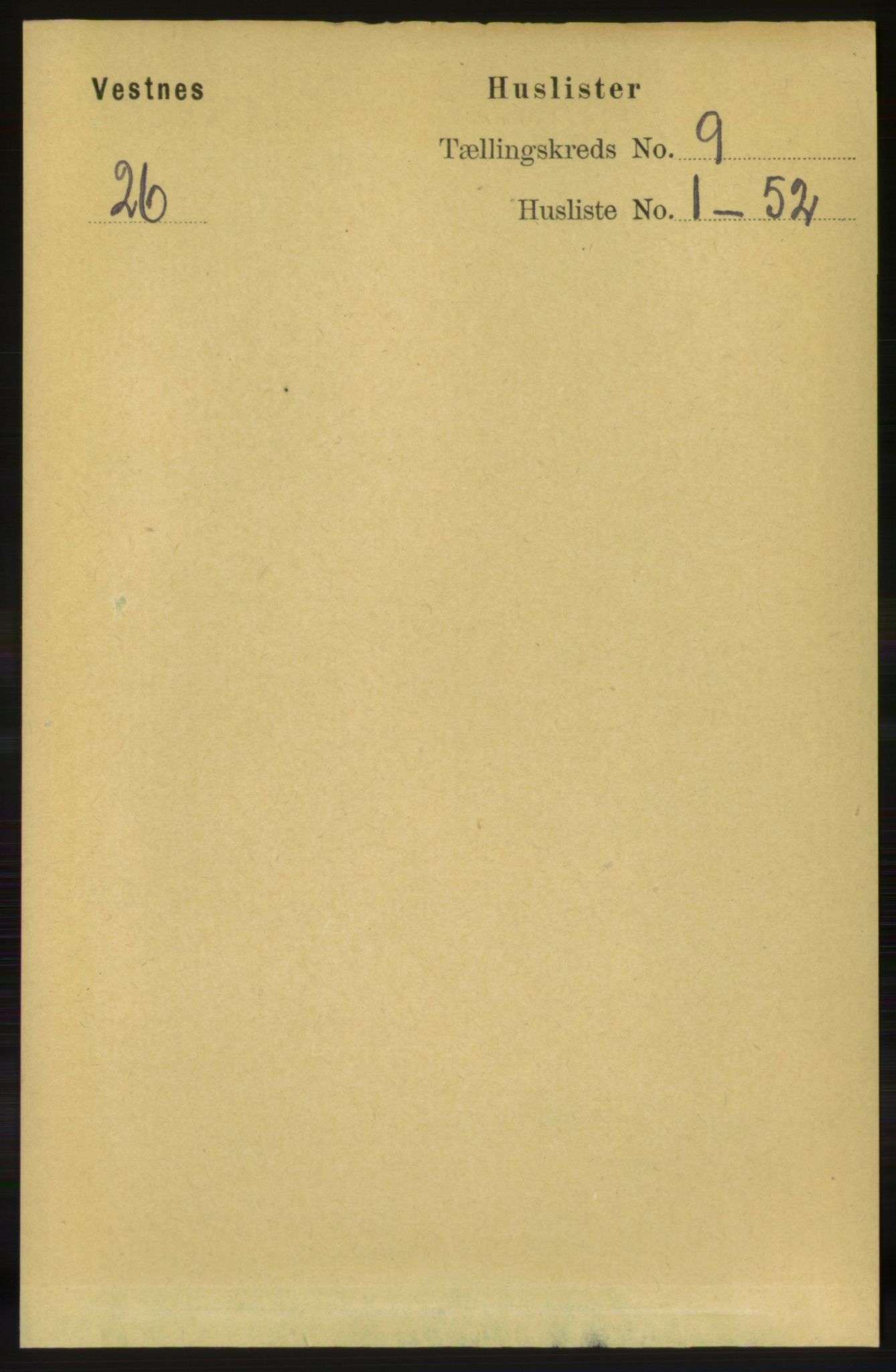 RA, 1891 census for 1535 Vestnes, 1891, p. 3320