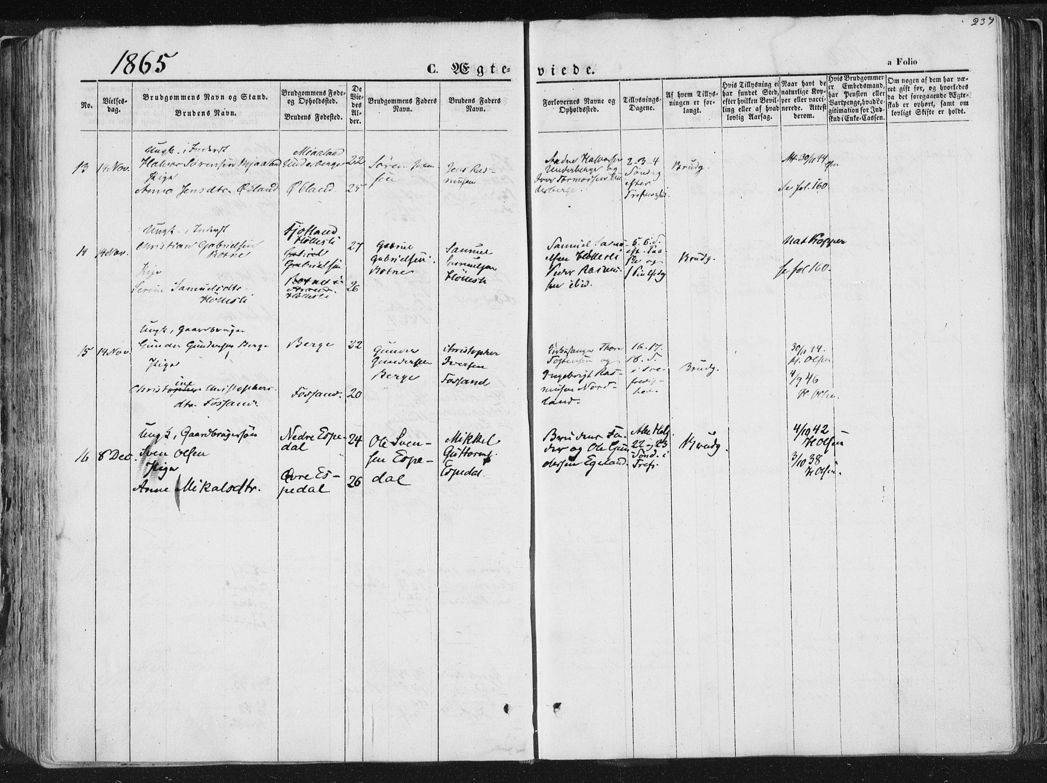 Høgsfjord sokneprestkontor, SAST/A-101624/H/Ha/Haa/L0001: Parish register (official) no. A 1, 1854-1875, p. 234