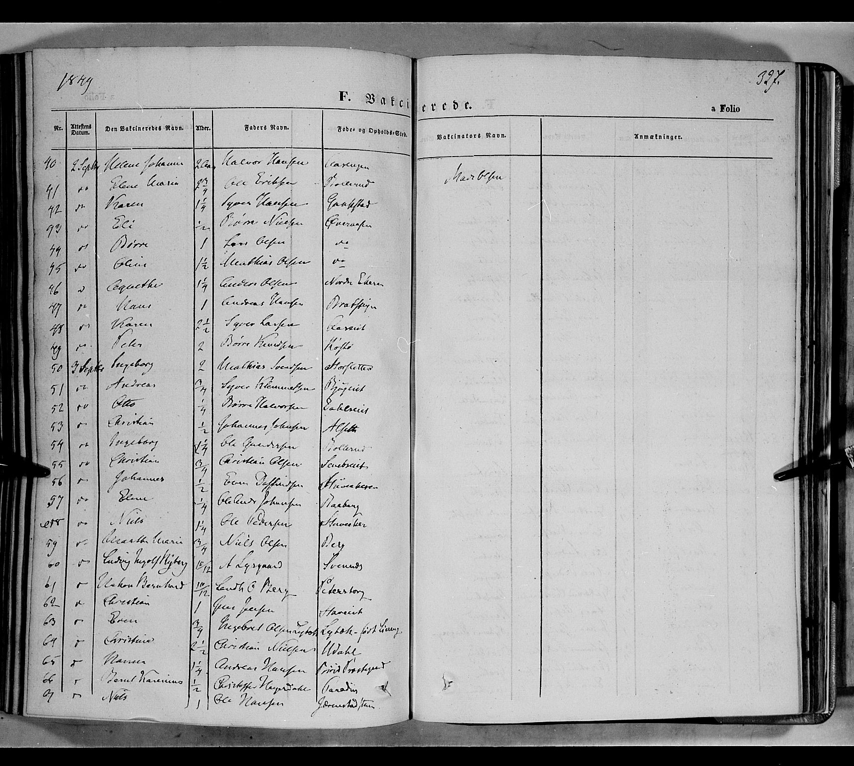 Biri prestekontor, AV/SAH-PREST-096/H/Ha/Haa/L0005: Parish register (official) no. 5, 1843-1854, p. 327