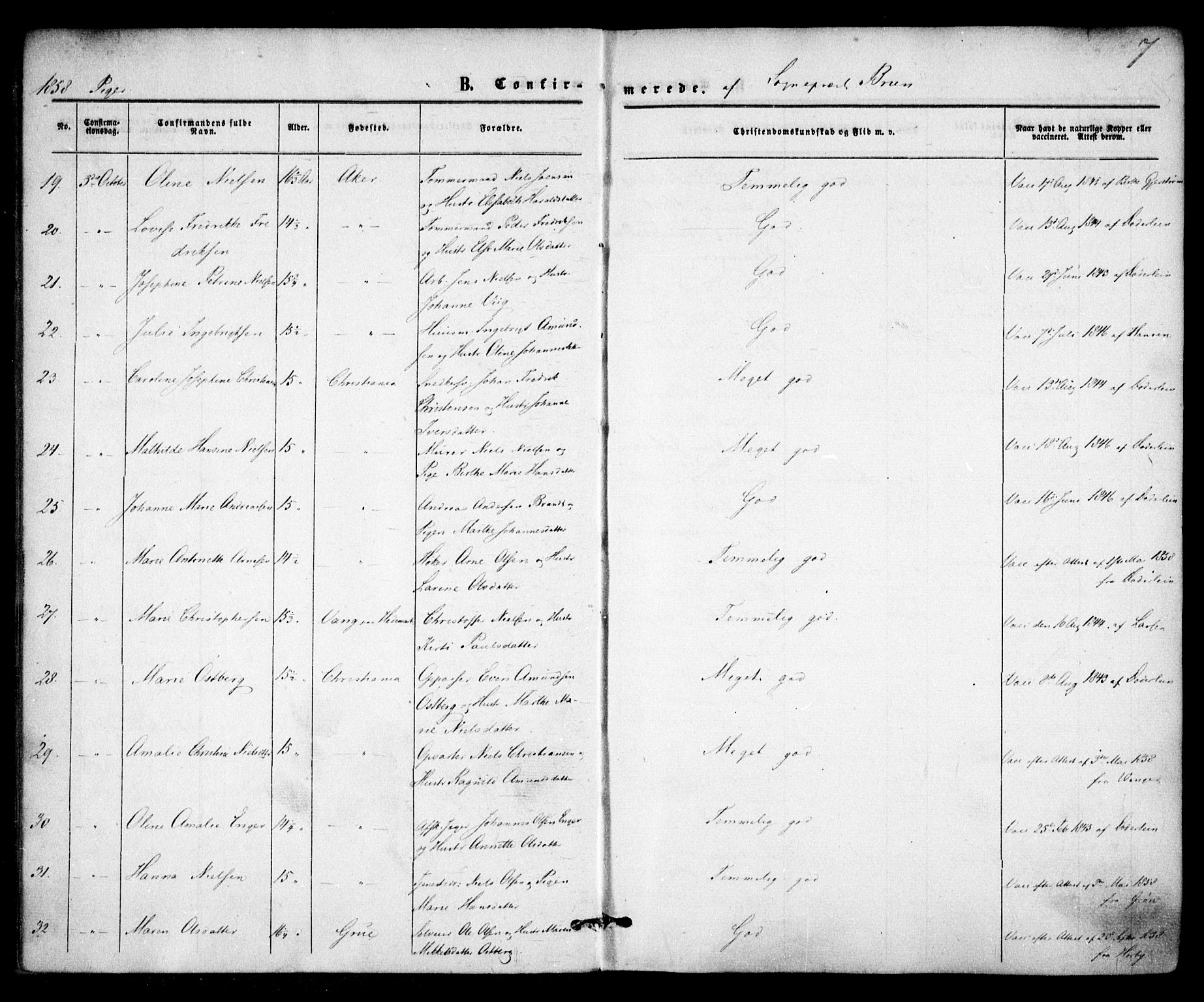 Trefoldighet prestekontor Kirkebøker, AV/SAO-A-10882/F/Fb/L0001: Parish register (official) no. II 1, 1858-1871, p. 7