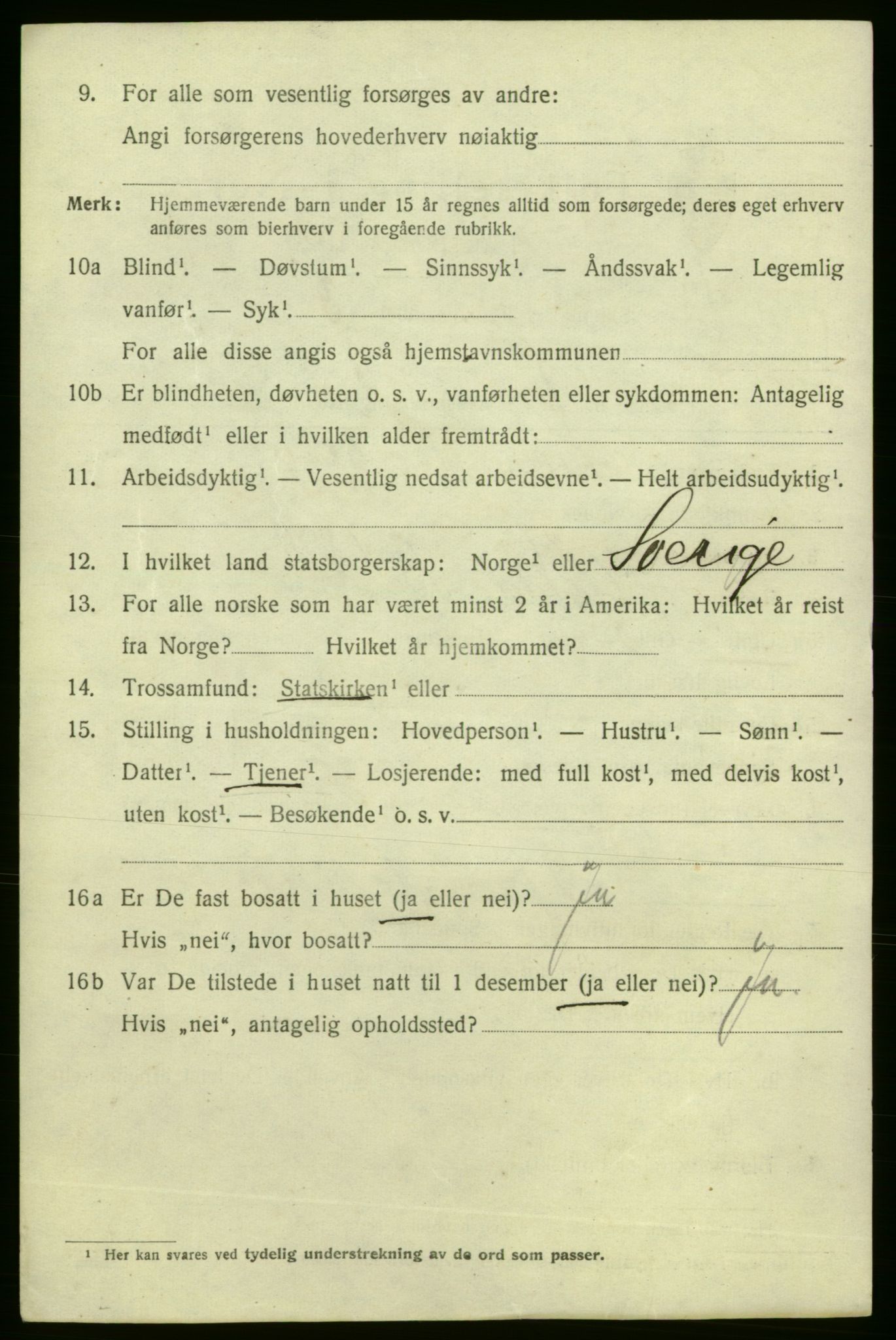 SAO, 1920 census for Fredrikshald, 1920, p. 9255