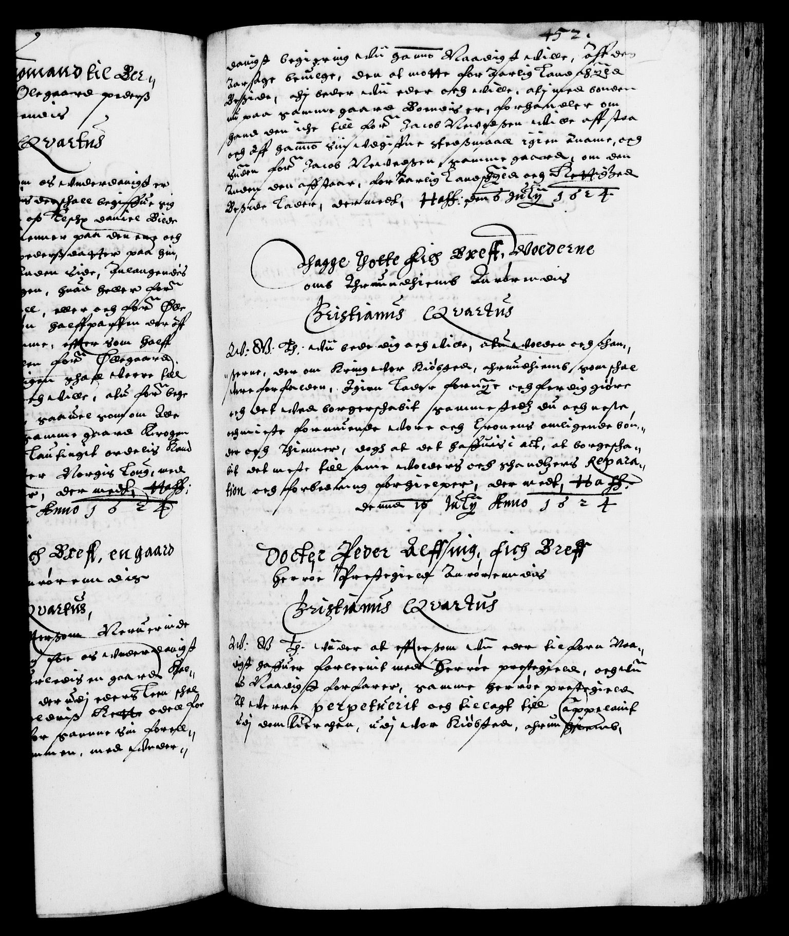 Danske Kanselli 1572-1799, RA/EA-3023/F/Fc/Fca/Fcab/L0004: Norske tegnelser (mikrofilm), 1617-1627, p. 452a