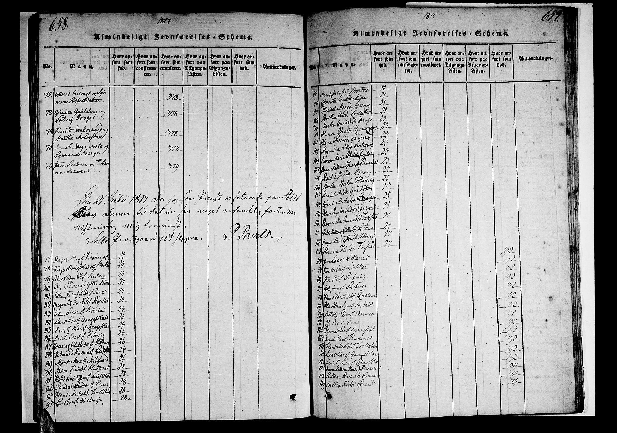 Selje sokneprestembete, AV/SAB-A-99938/H/Ha/Haa/Haaa: Parish register (official) no. A 8, 1816-1828, p. 658-659