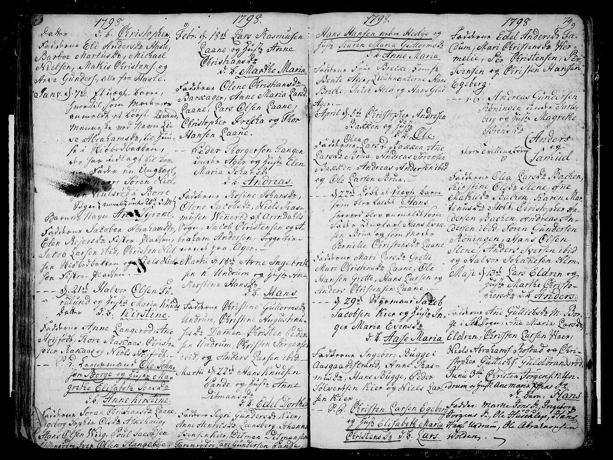 Sem kirkebøker, AV/SAKO-A-5/F/Fa/L0002: Parish register (official) no. I 2, 1764-1798, p. 78-79