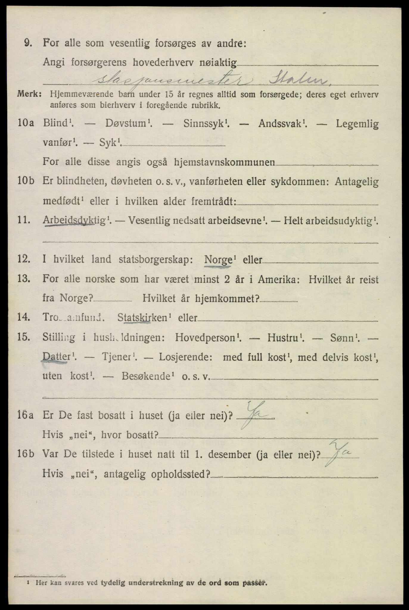 SAK, 1920 census for Evje, 1920, p. 2245