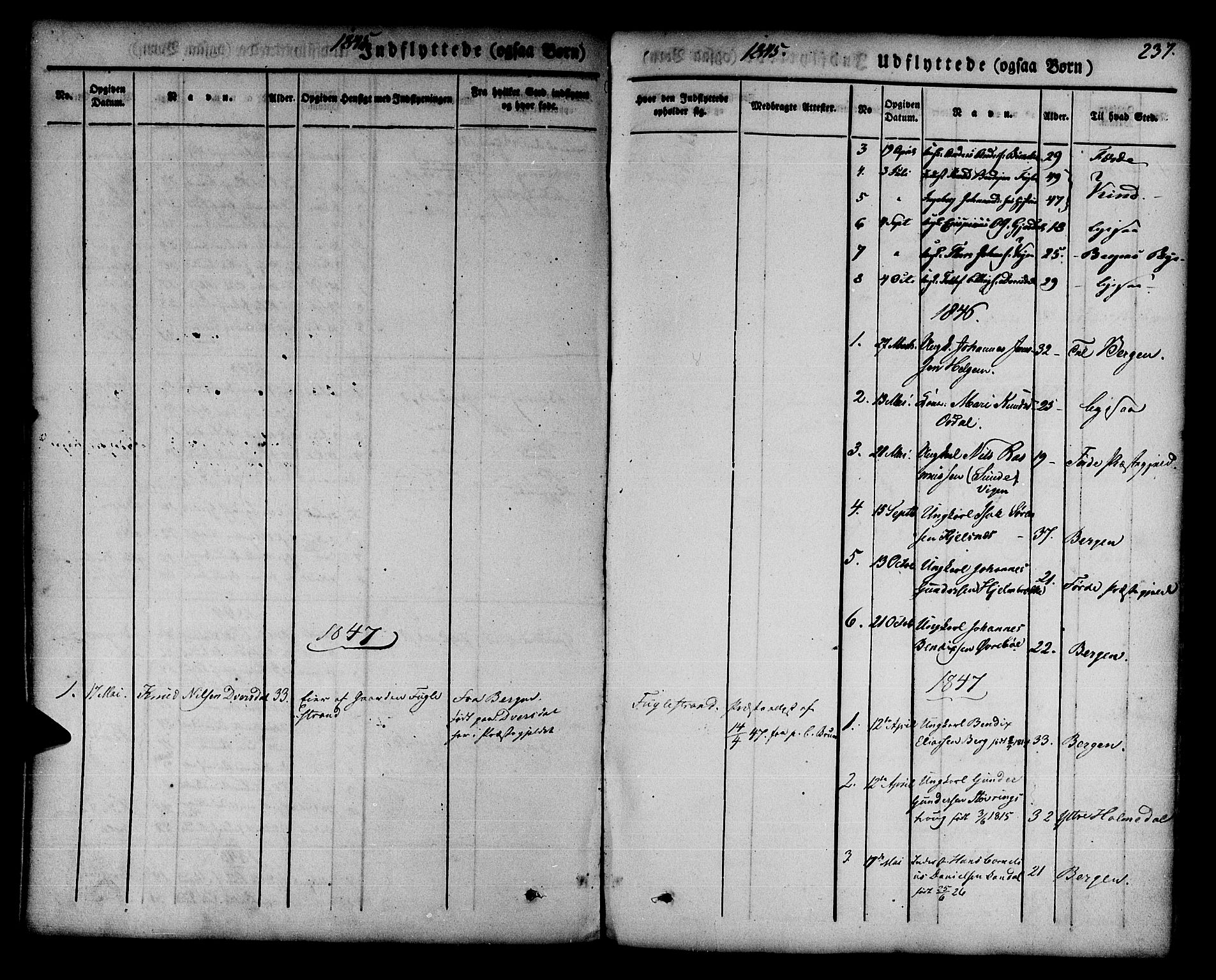Jølster sokneprestembete, SAB/A-80701/H/Haa/Haaa/L0009: Parish register (official) no. A 9, 1833-1848, p. 237