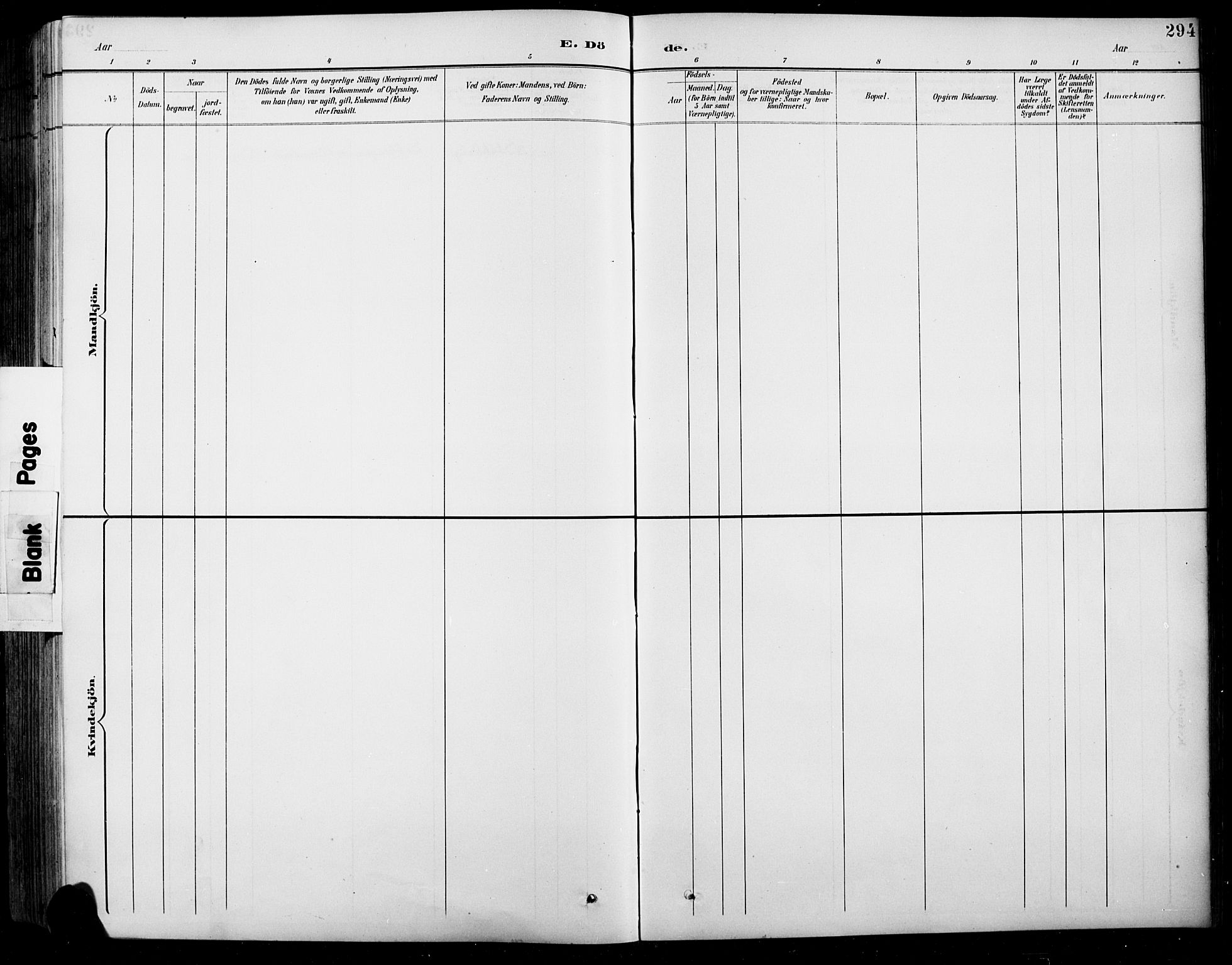Sel prestekontor, SAH/PREST-074/H/Ha/Hab/L0001: Parish register (copy) no. 1, 1894-1923, p. 294