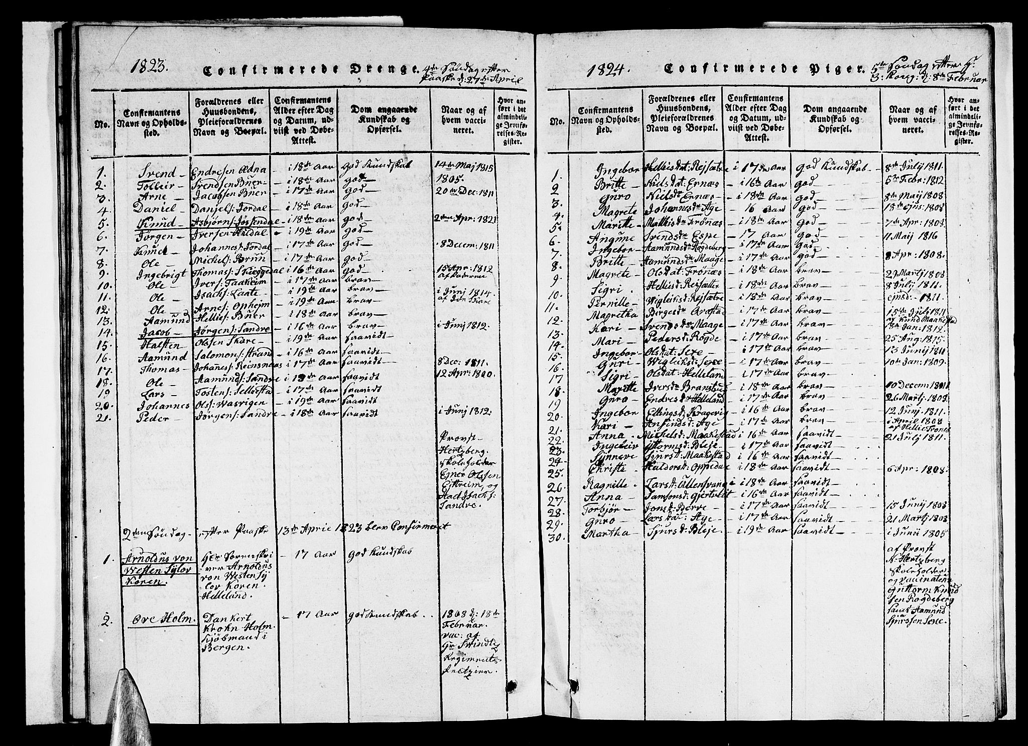 Ullensvang sokneprestembete, SAB/A-78701/H/Haa: Parish register (official) no. A 9, 1819-1826
