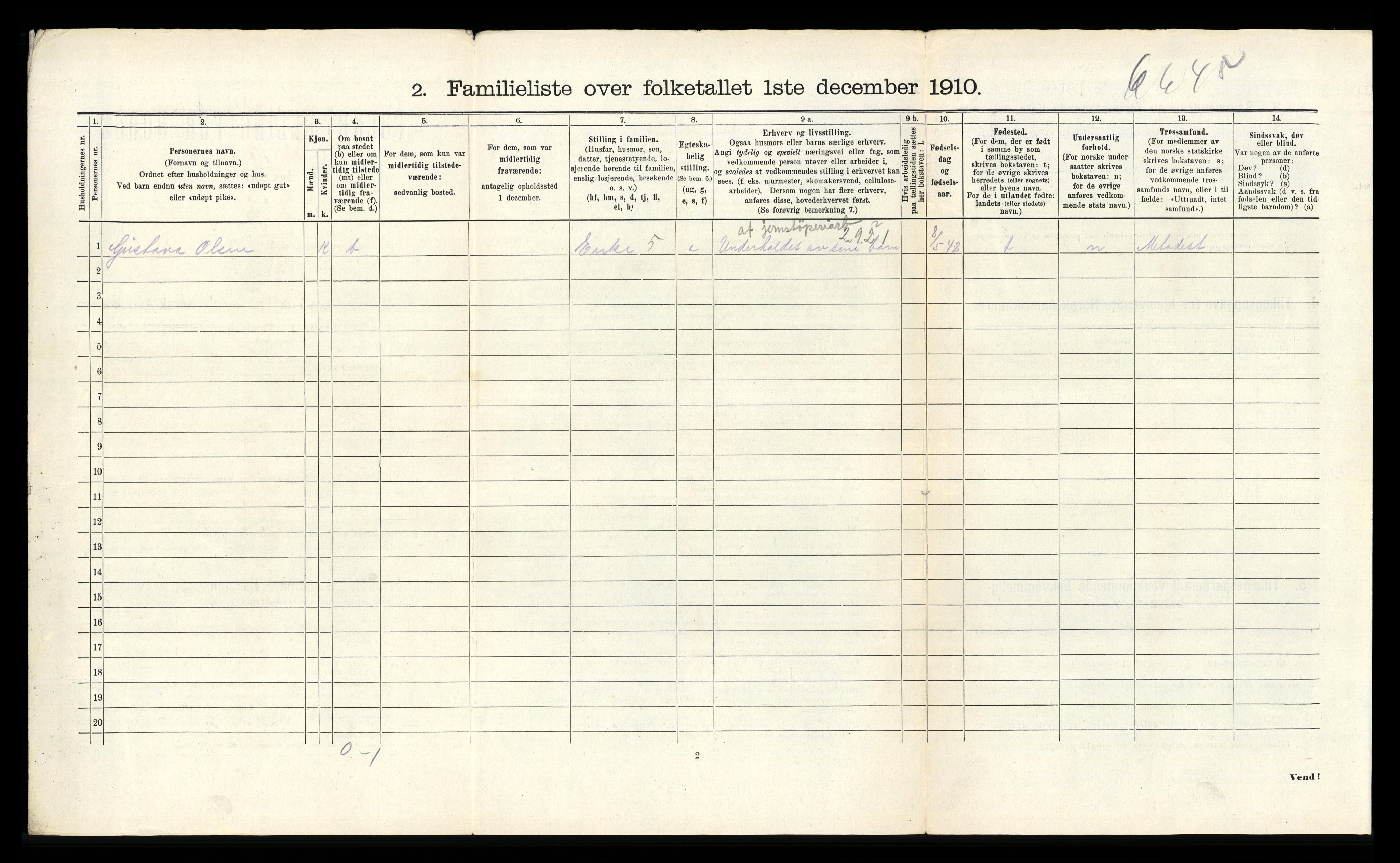 RA, 1910 census for Drammen, 1910, p. 16415