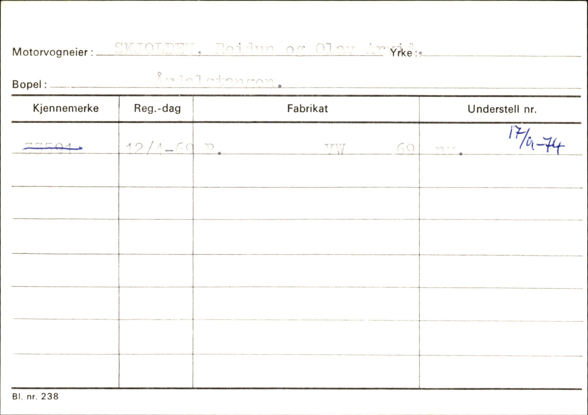 Statens vegvesen, Sogn og Fjordane vegkontor, AV/SAB-A-5301/4/F/L0146: Registerkort Årdal R-Å samt diverse kort, 1945-1975, p. 382