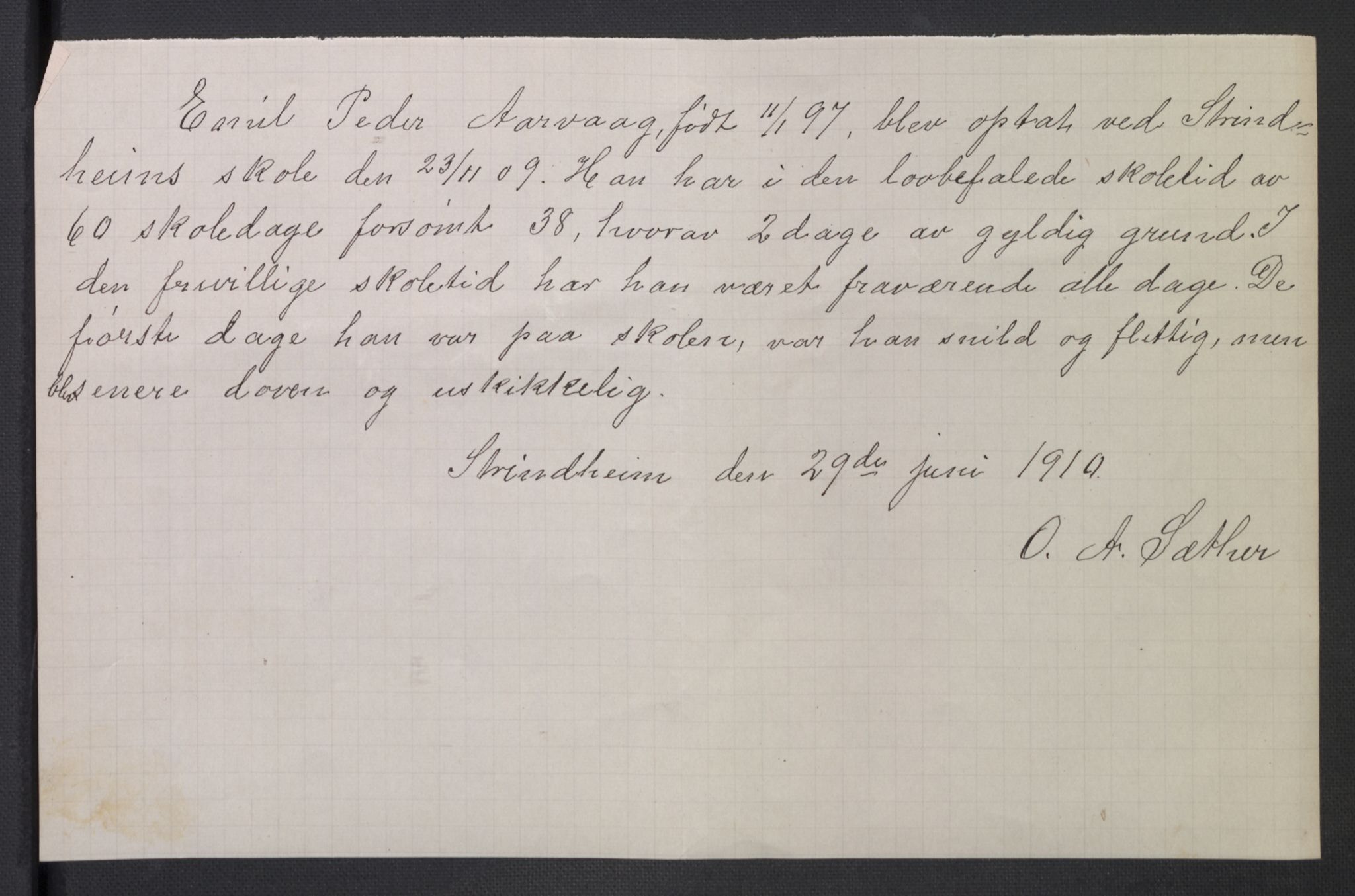 Falstad skolehjem, AV/RA-S-1676/E/Eb/L0010: Elevmapper løpenr. 210-239, 1910-1917, p. 143
