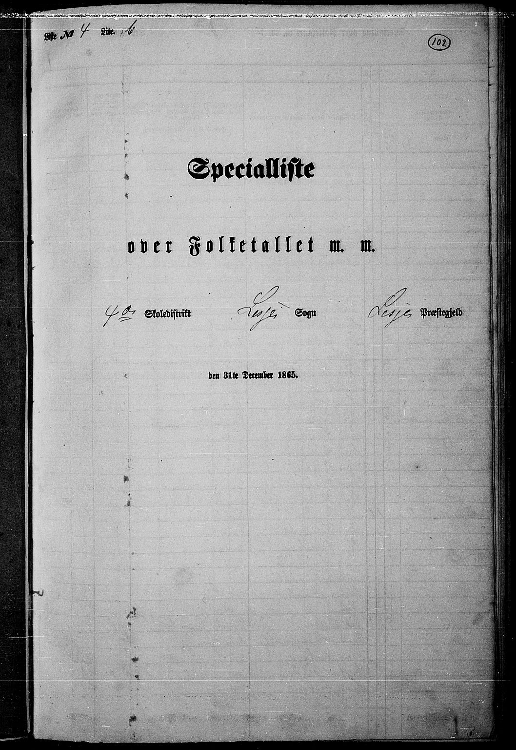 RA, 1865 census for Lesja, 1865, p. 88