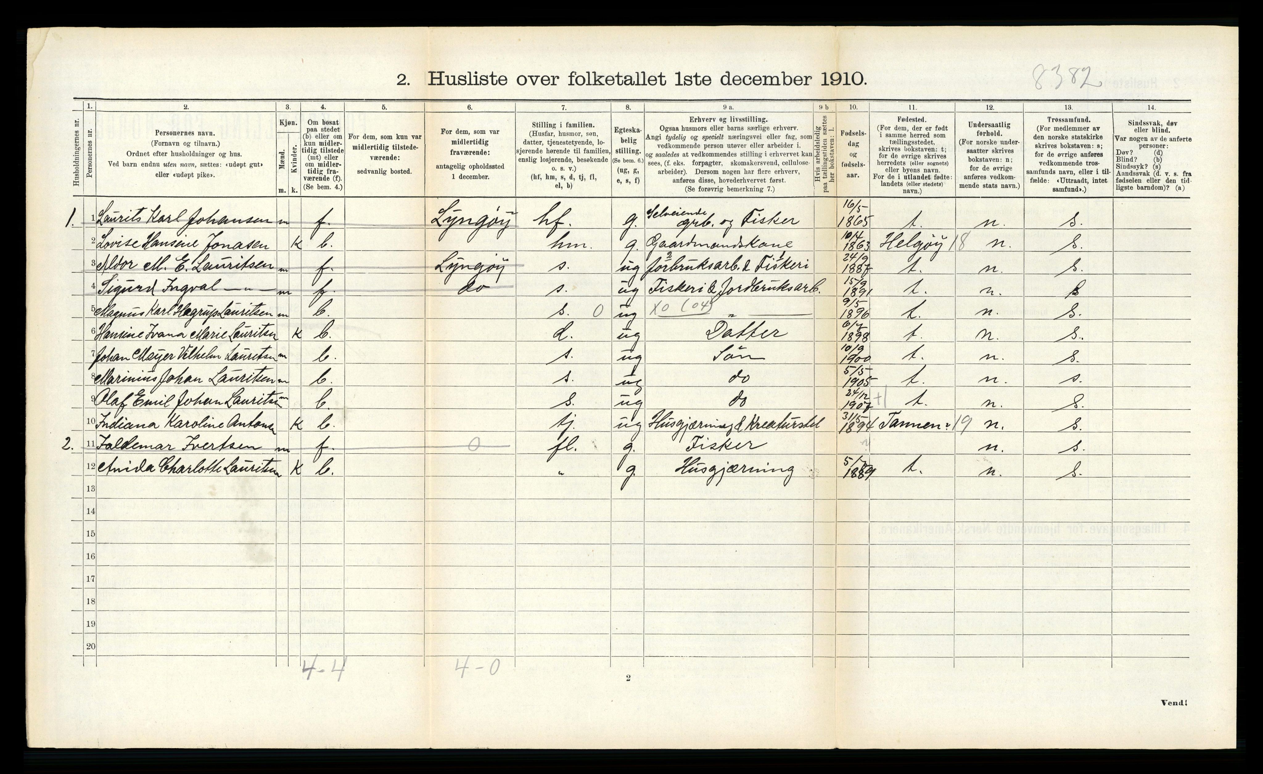 RA, 1910 census for Tromsøysund, 1910, p. 1360