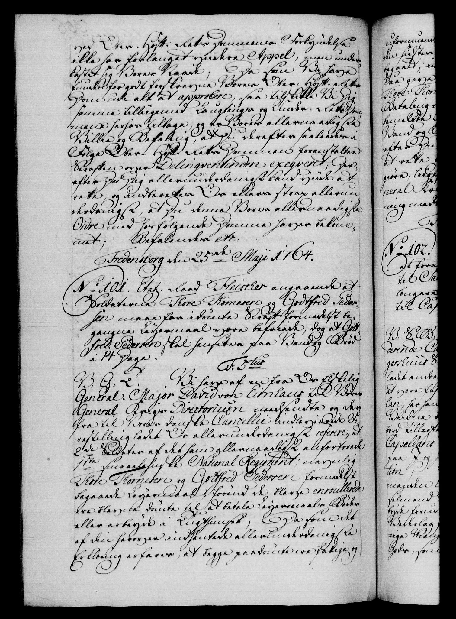 Danske Kanselli 1572-1799, RA/EA-3023/F/Fc/Fca/Fcab/L0037: Norske tegnelser, 1762-1766, p. 356b