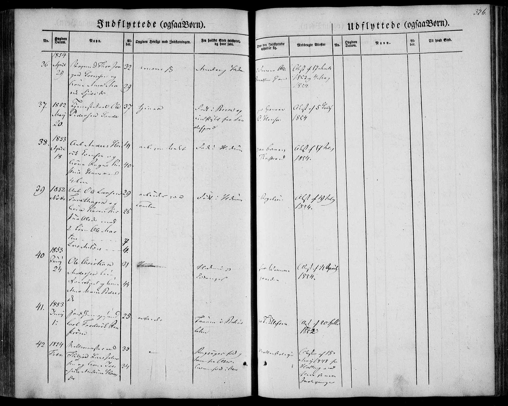 Larvik kirkebøker, AV/SAKO-A-352/F/Fa/L0003: Parish register (official) no. I 3, 1848-1856, p. 326