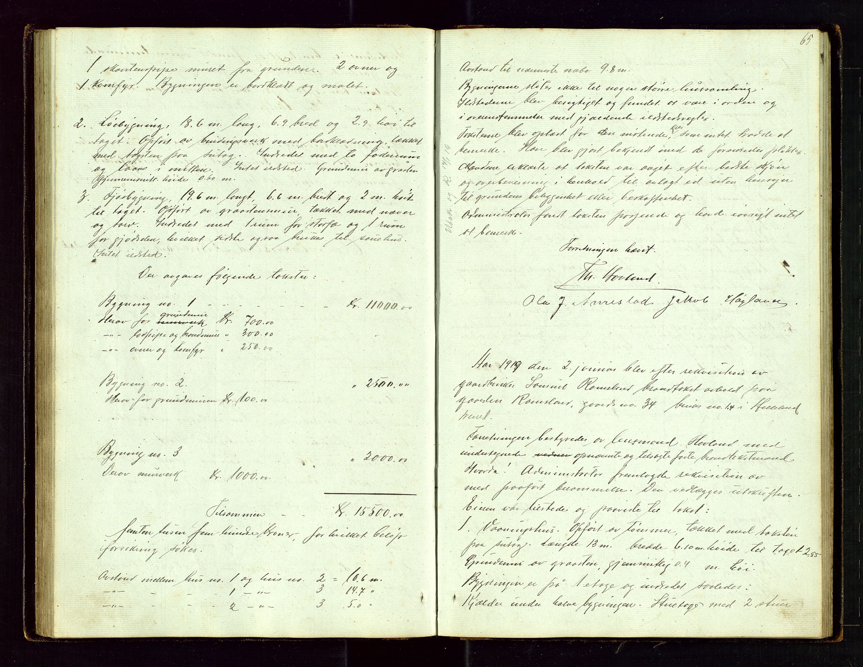 Helleland lensmannskontor, AV/SAST-A-100209/Goa/L0001: "Brandtaxations-Protocol for Hetlands Thinglag", 1847-1920, p. 64b-65a