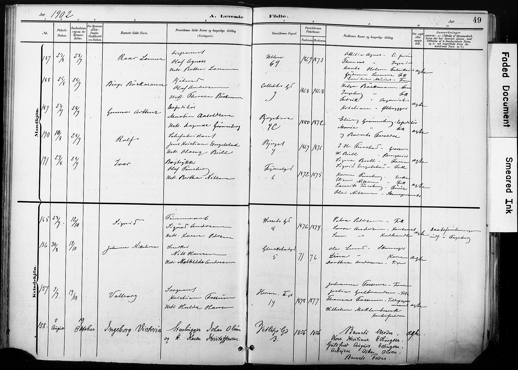Gamle Aker prestekontor Kirkebøker, AV/SAO-A-10617a/F/L0013: Parish register (official) no. 13, 1901-1908, p. 49