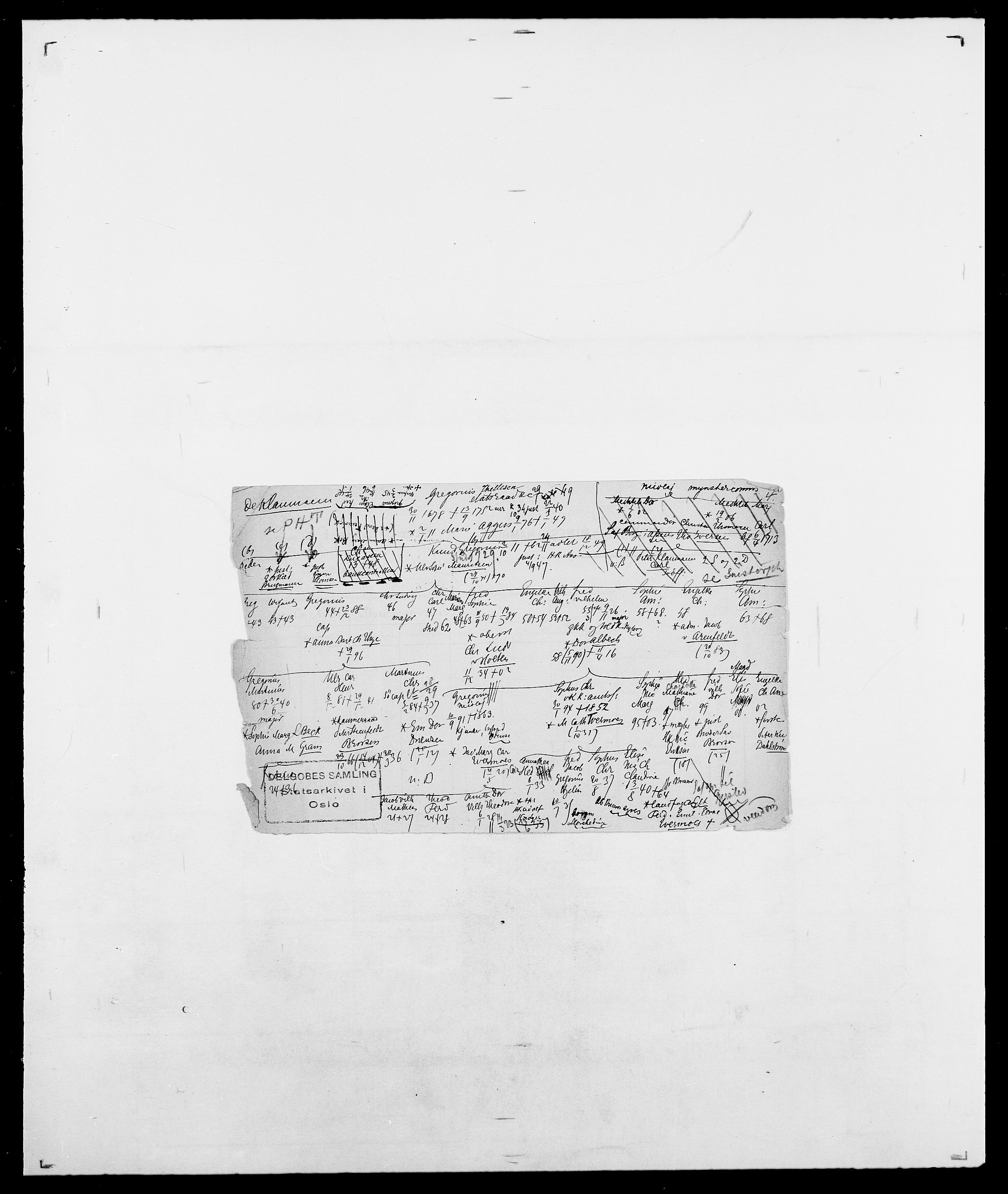 Delgobe, Charles Antoine - samling, AV/SAO-PAO-0038/D/Da/L0021: Klagenberg - Kristoft, p. 152