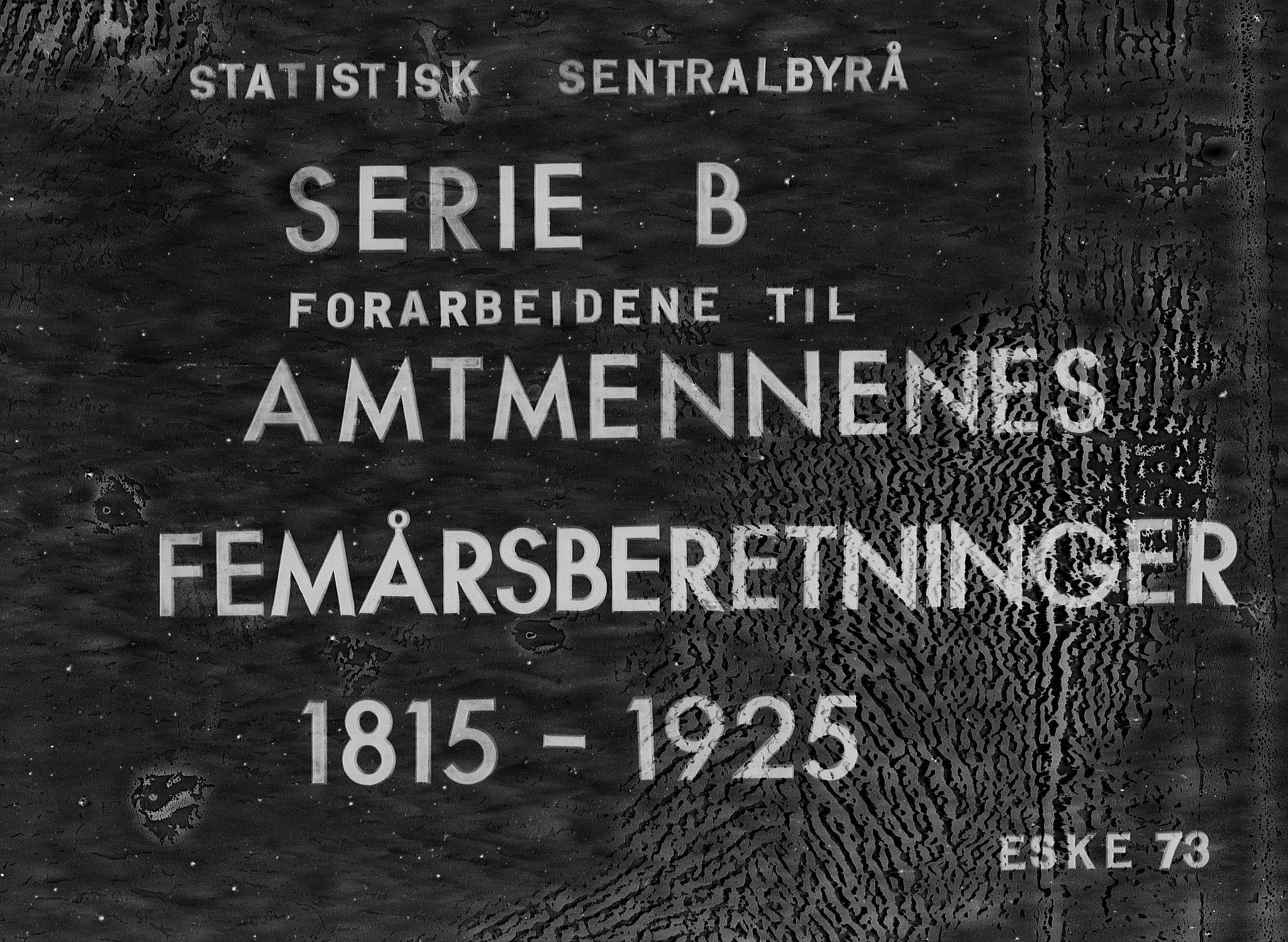 Statistisk sentralbyrå, Næringsøkonomiske emner, Generelt - Amtmennenes femårsberetninger, AV/RA-S-2233/F/Fa/L0073: --, 1886-1890, p. 1