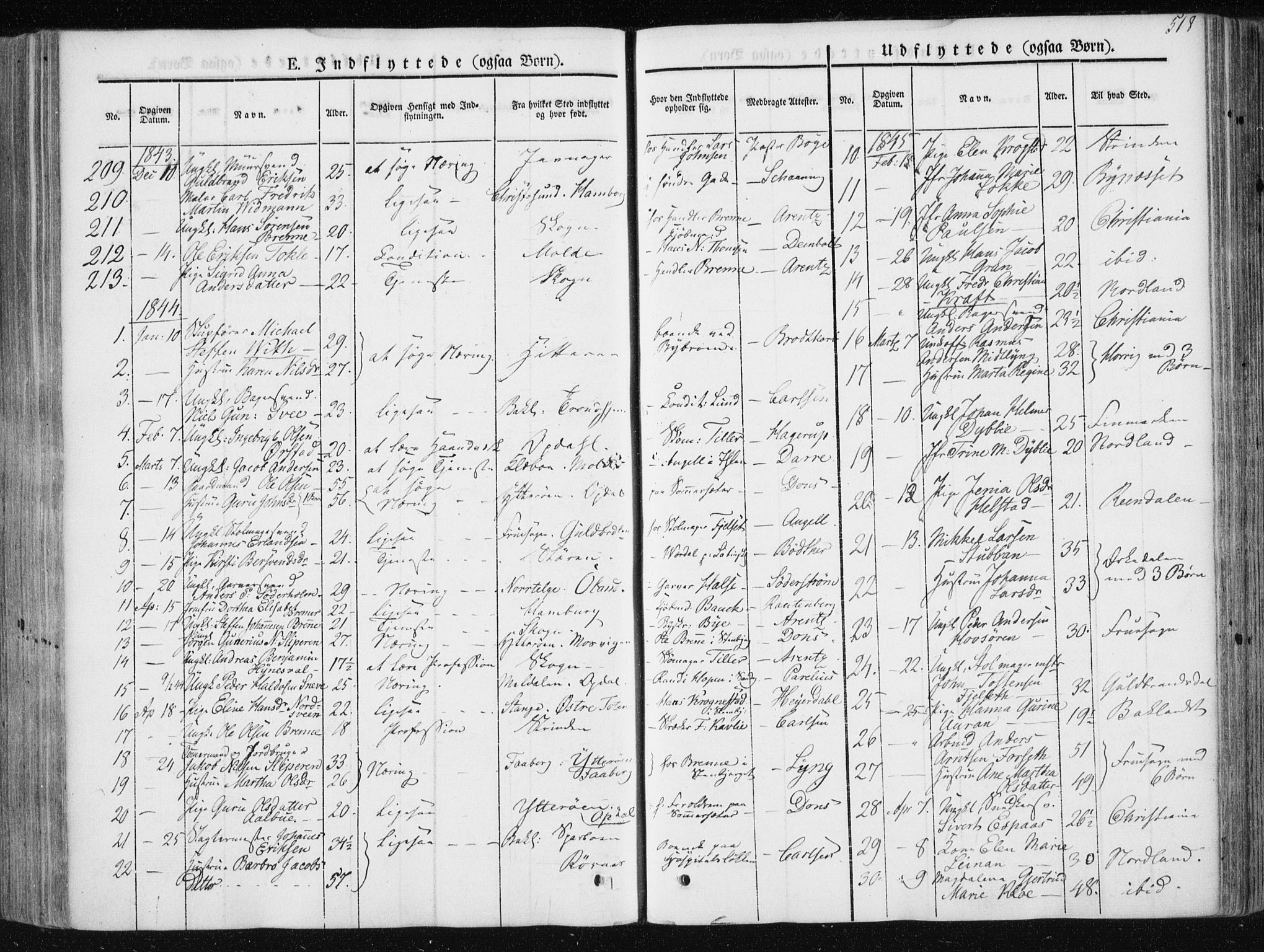 Ministerialprotokoller, klokkerbøker og fødselsregistre - Sør-Trøndelag, SAT/A-1456/601/L0049: Parish register (official) no. 601A17, 1839-1847, p. 518