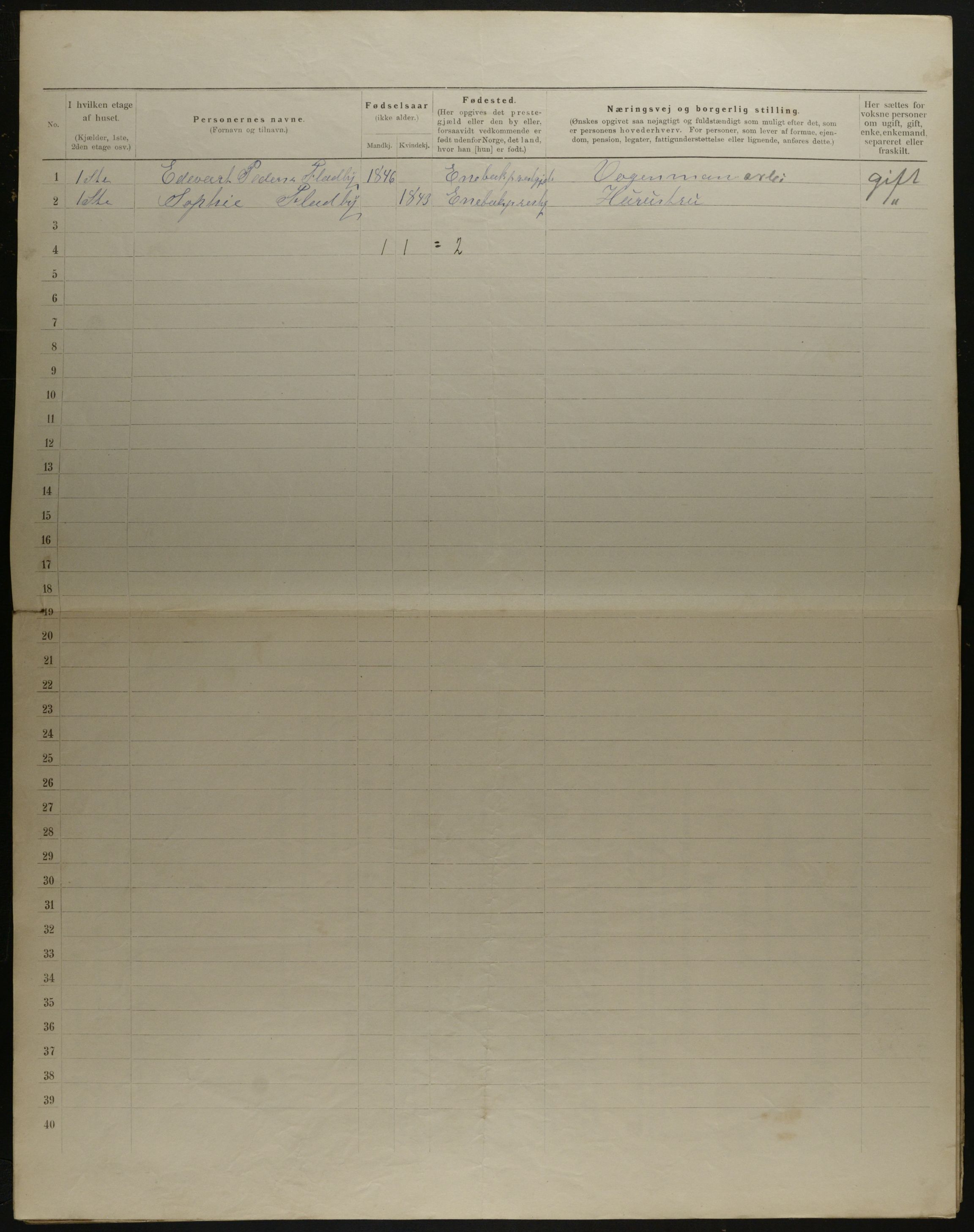 OBA, Municipal Census 1901 for Kristiania, 1901, p. 19787