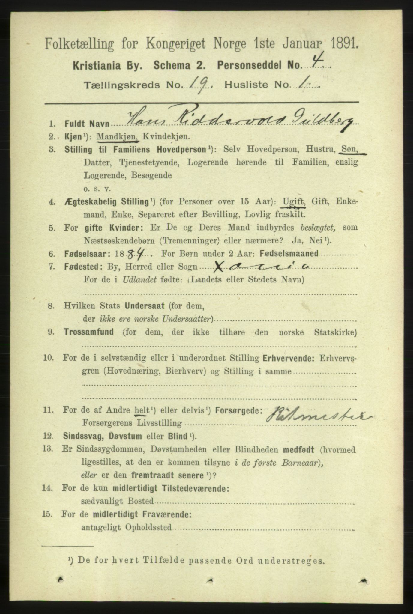 RA, 1891 census for 0301 Kristiania, 1891, p. 9515