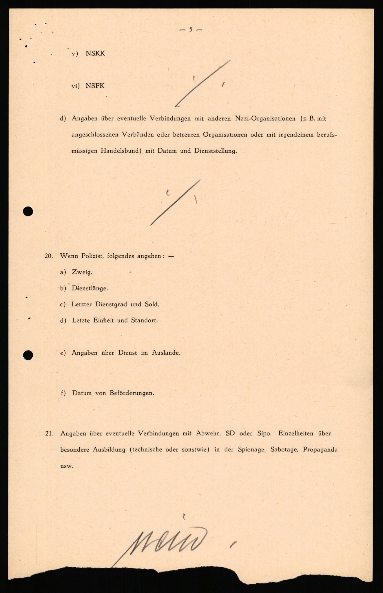 Forsvaret, Forsvarets overkommando II, AV/RA-RAFA-3915/D/Db/L0040: CI Questionaires. Tyske okkupasjonsstyrker i Norge. Østerrikere., 1945-1946, p. 308