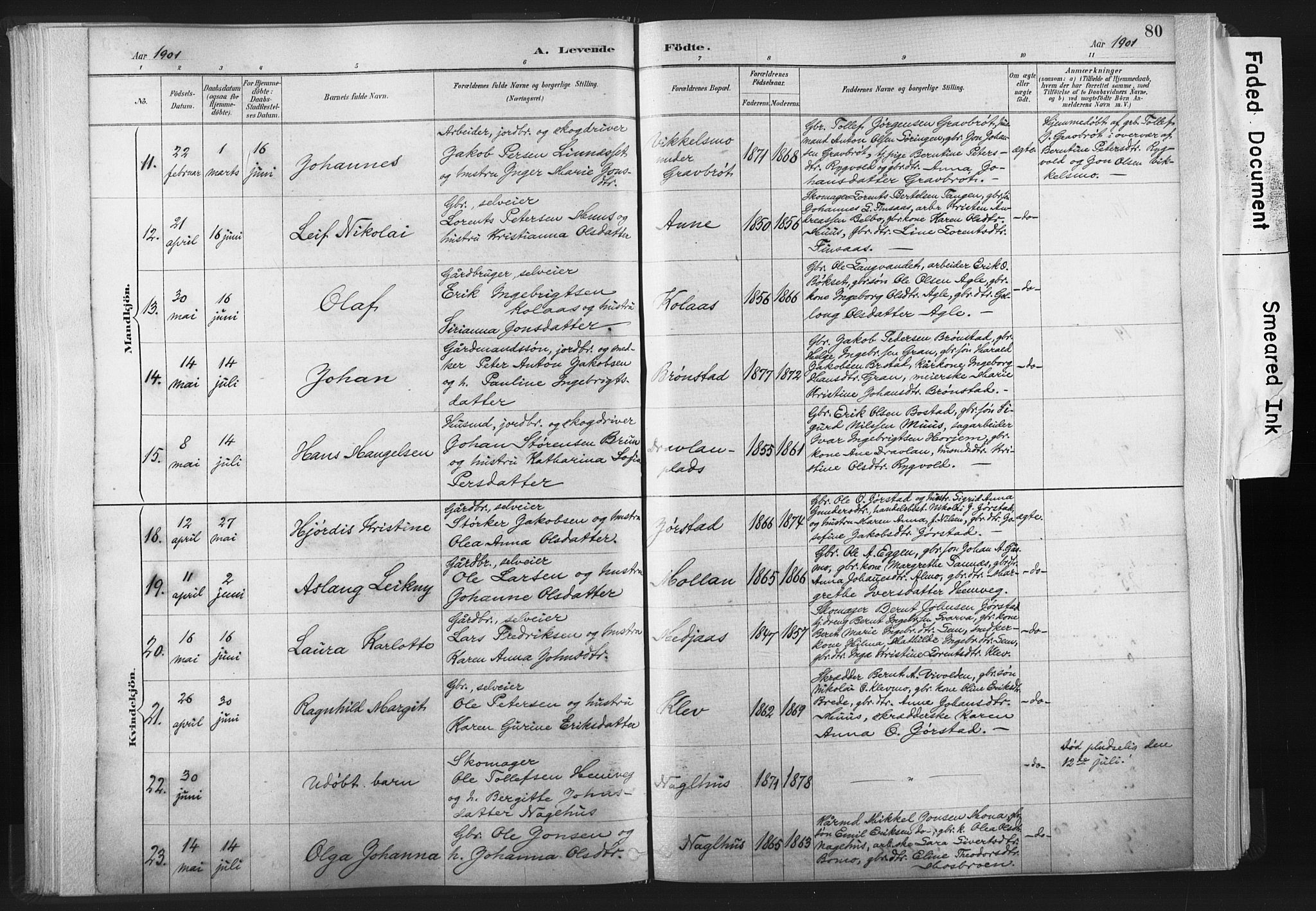 Ministerialprotokoller, klokkerbøker og fødselsregistre - Nord-Trøndelag, SAT/A-1458/749/L0474: Parish register (official) no. 749A08, 1887-1903, p. 80