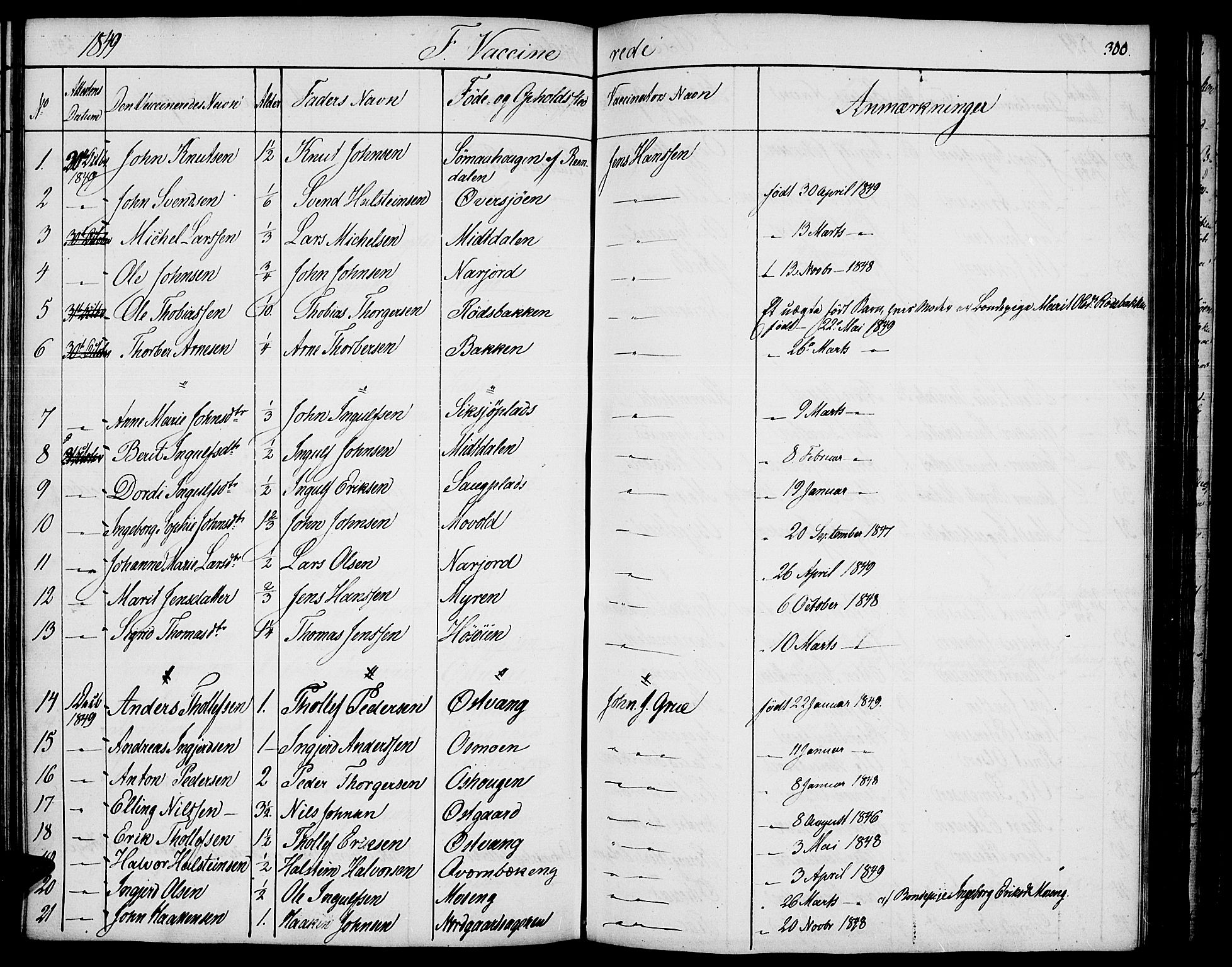 Tolga prestekontor, SAH/PREST-062/K/L0005: Parish register (official) no. 5, 1836-1852, p. 300