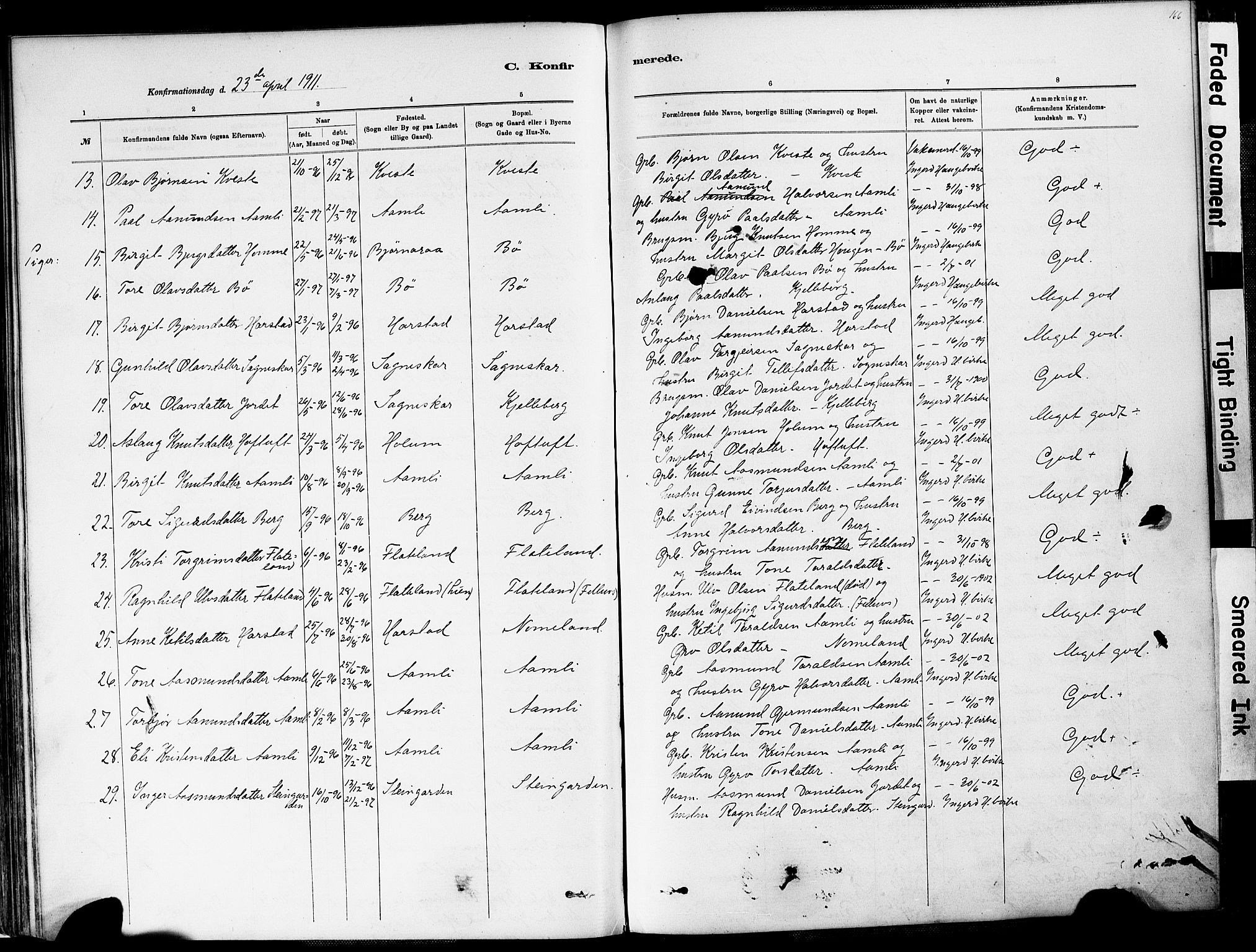 Valle sokneprestkontor, AV/SAK-1111-0044/F/Fa/Fac/L0009: Parish register (official) no. A 9, 1882-1913, p. 166