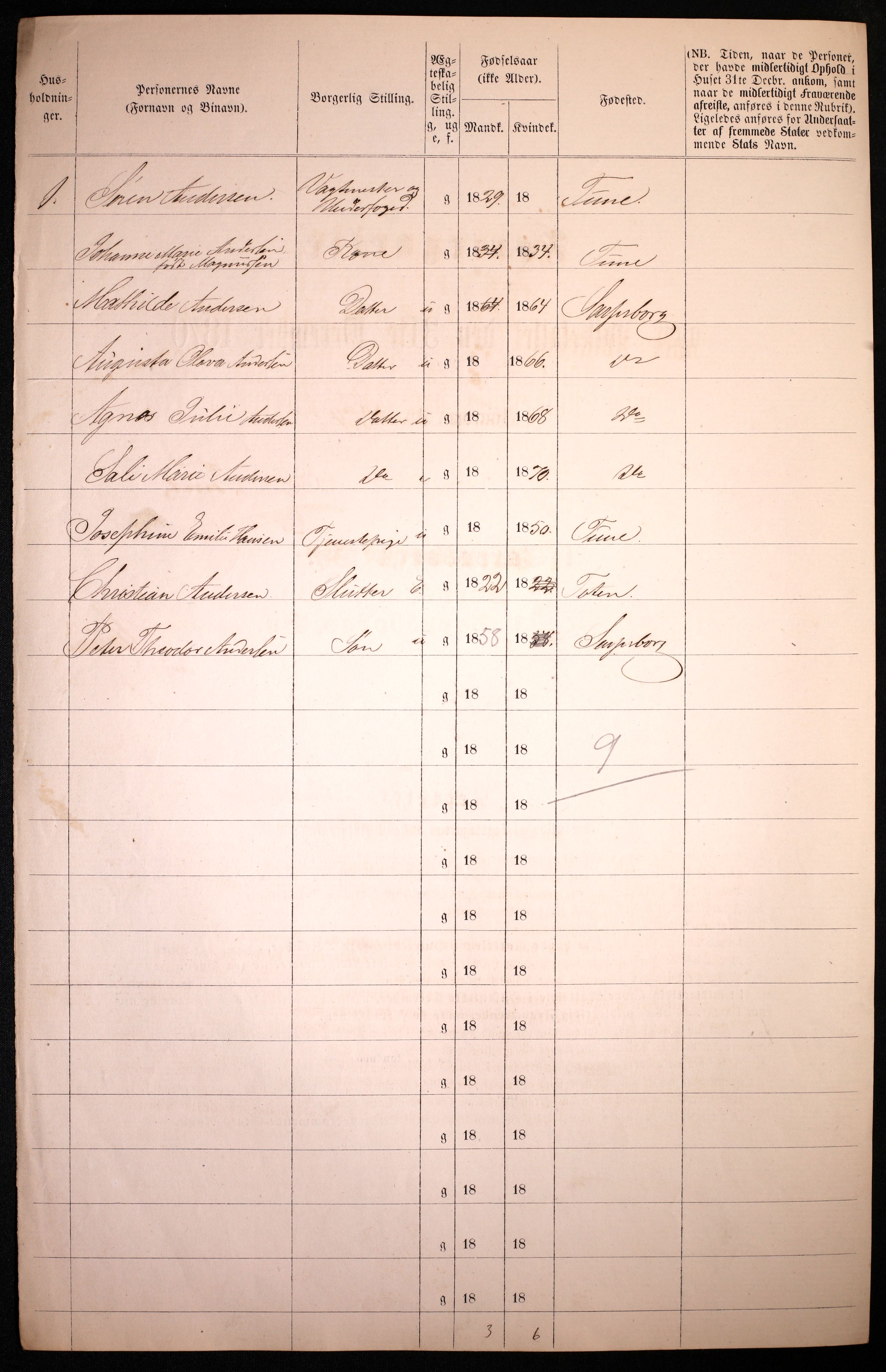 RA, 1870 census for 0102 Sarpsborg, 1870, p. 552