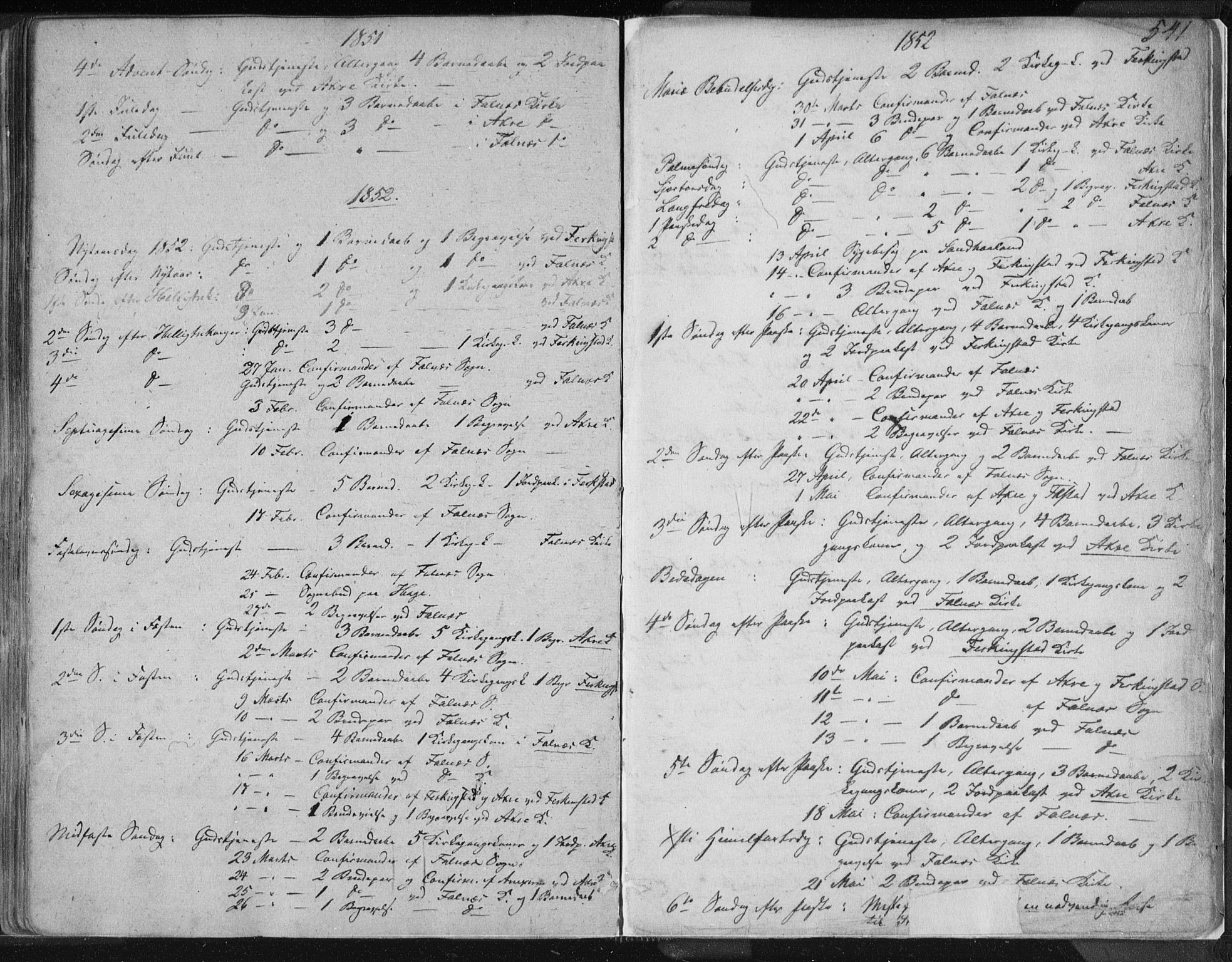 Skudenes sokneprestkontor, AV/SAST-A -101849/H/Ha/Haa/L0005: Parish register (official) no. A 3.2, 1847-1863, p. 541